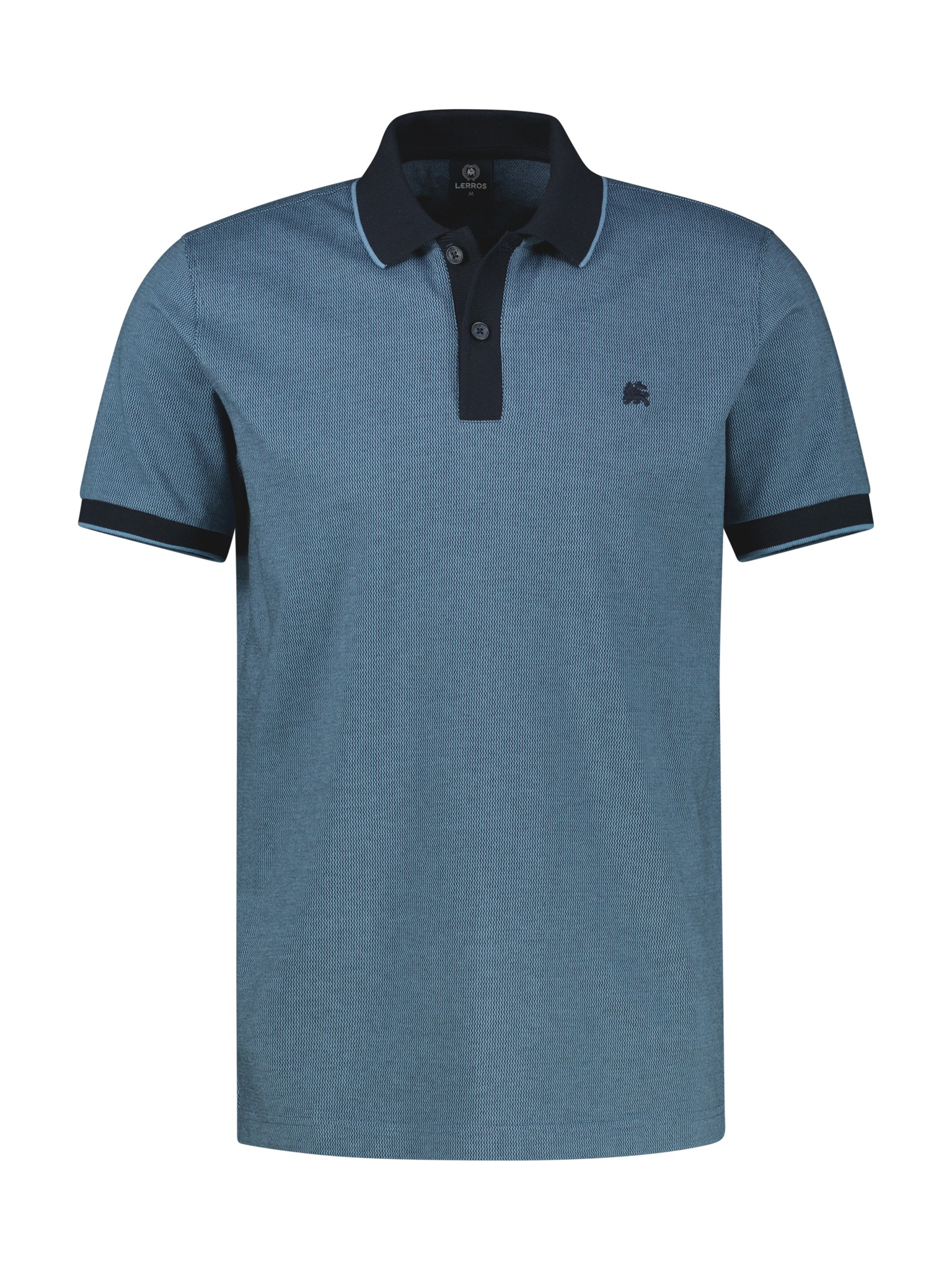 LERROS Poloshirt Kurzarm mit Logostickerei und abgesetzten Ärmeln und Kragen