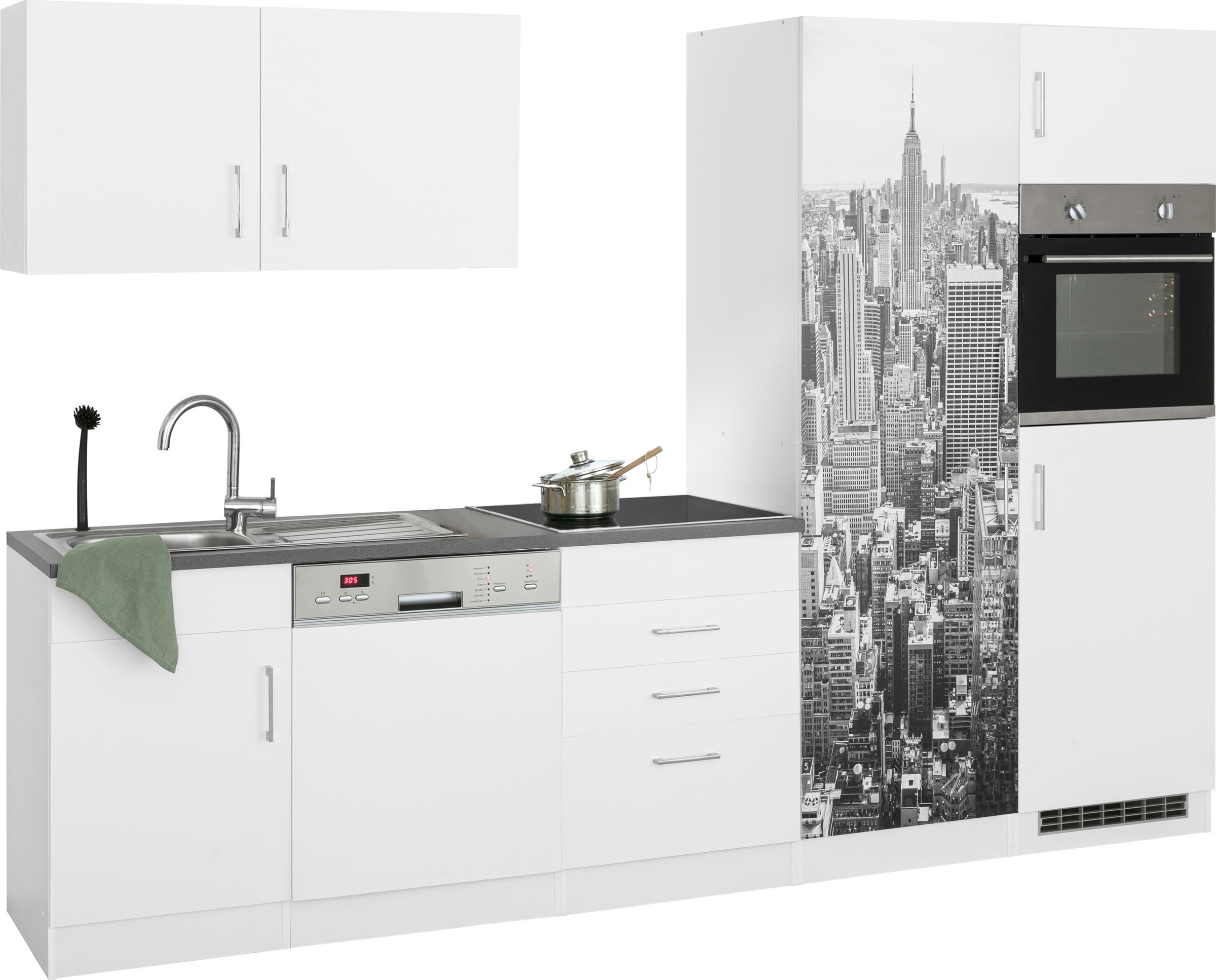 KOCHSTATION Küchenzeile »KS-Paris – Küchen mit einzigartigen Fotomotiven au günstig online kaufen