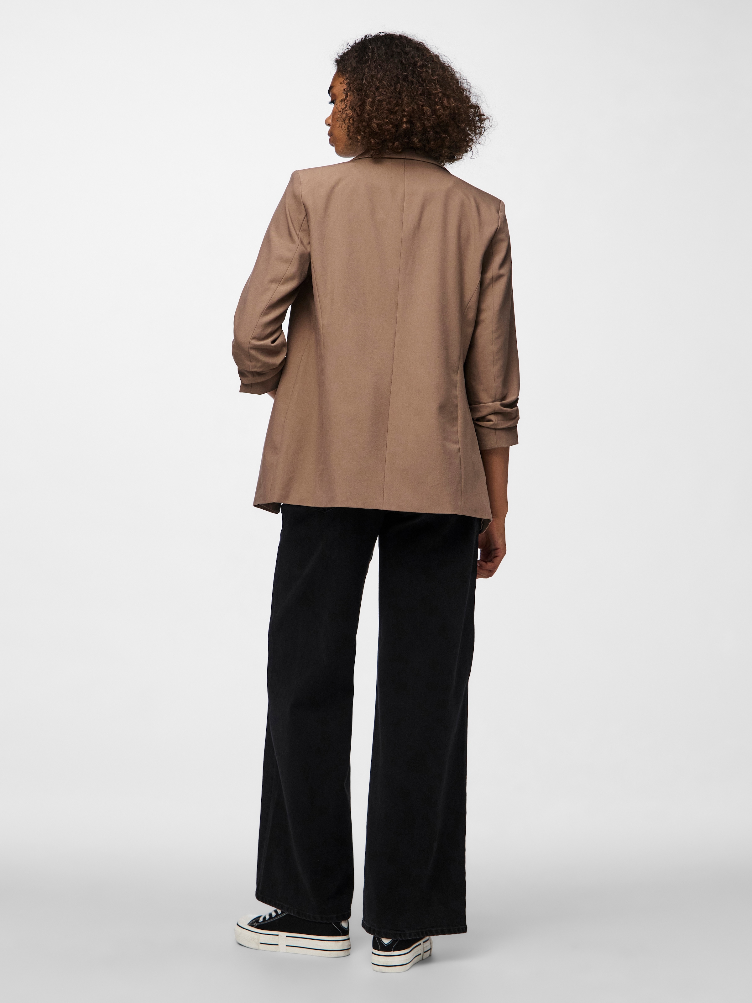 pieces Blusenblazer »PCBOSELLA 3/4 BLAZER NOOS« Materialmix, regular fit