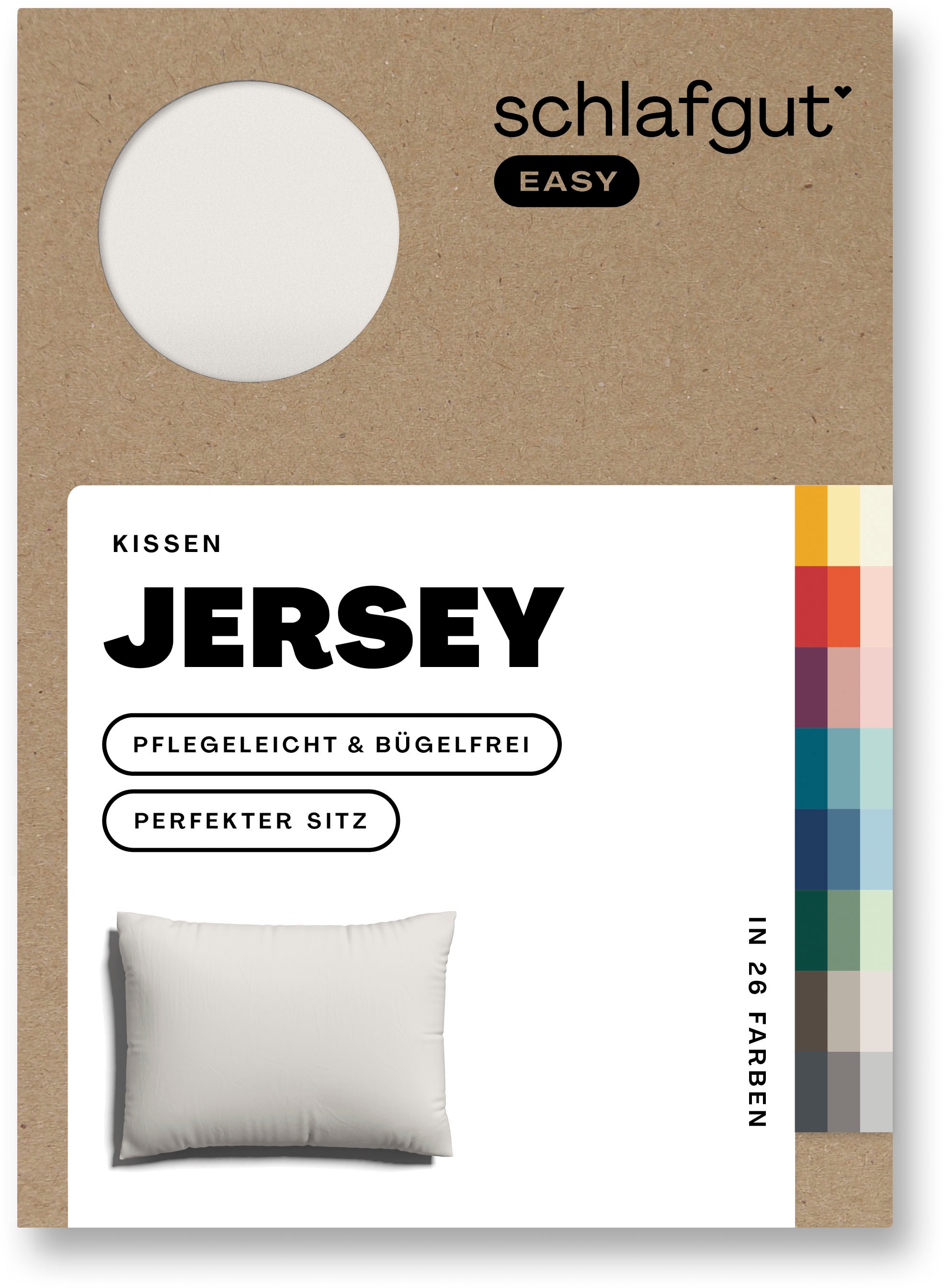 Bild von Schlafgut Kissenbezug »EASY Jersey«, (1 St.), Kissenhülle mit Reißverschluss, weich und saugfähig, Kissenbezug