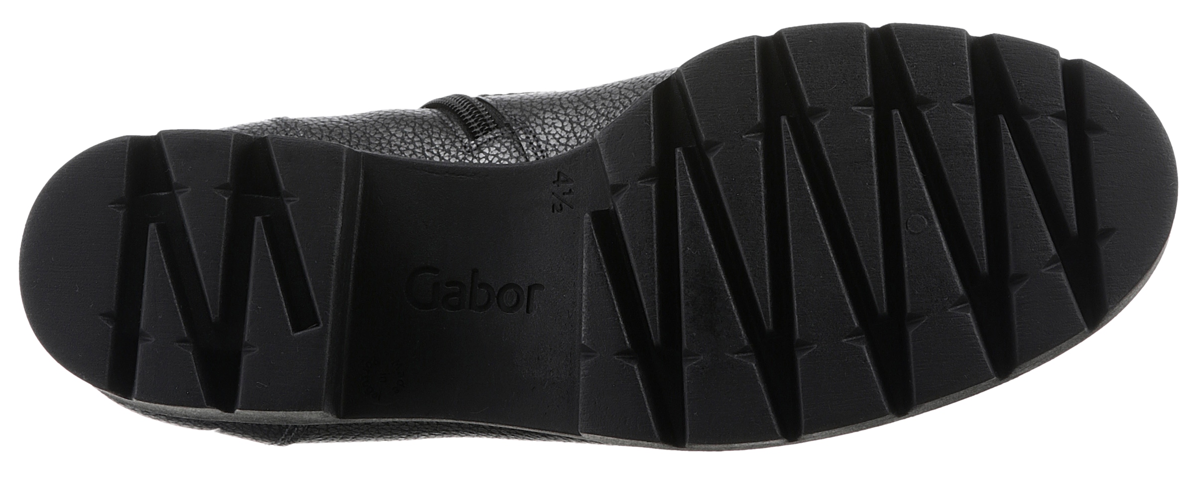 Gabor Schnürstiefelette, Blockabsatz, Plateau, Schnürboots mit Metallic-Effekt