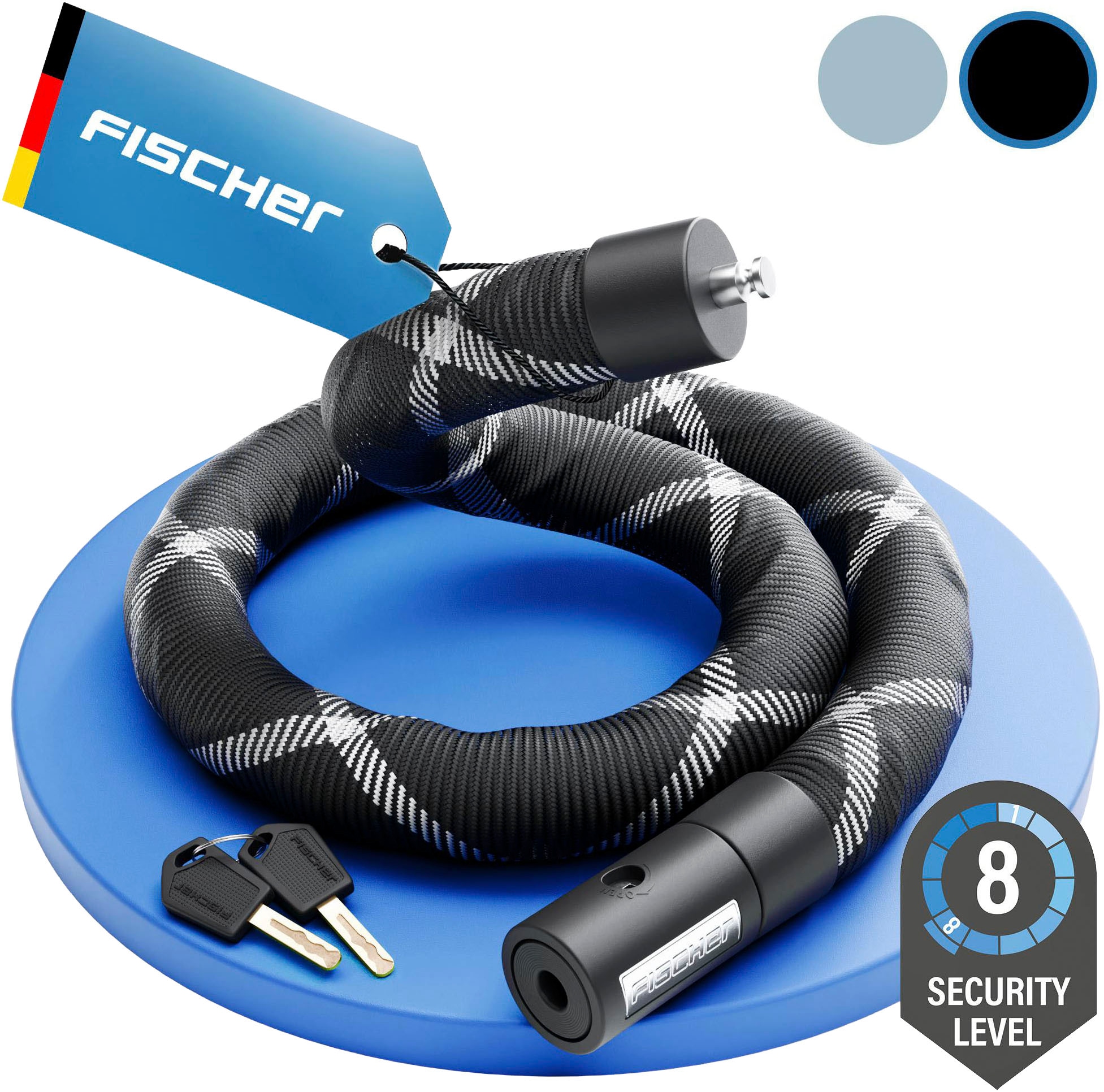 FISCHER Fahrrad Kettenschloss »Kettenschloss SILENCE CK100/32 schwarz«