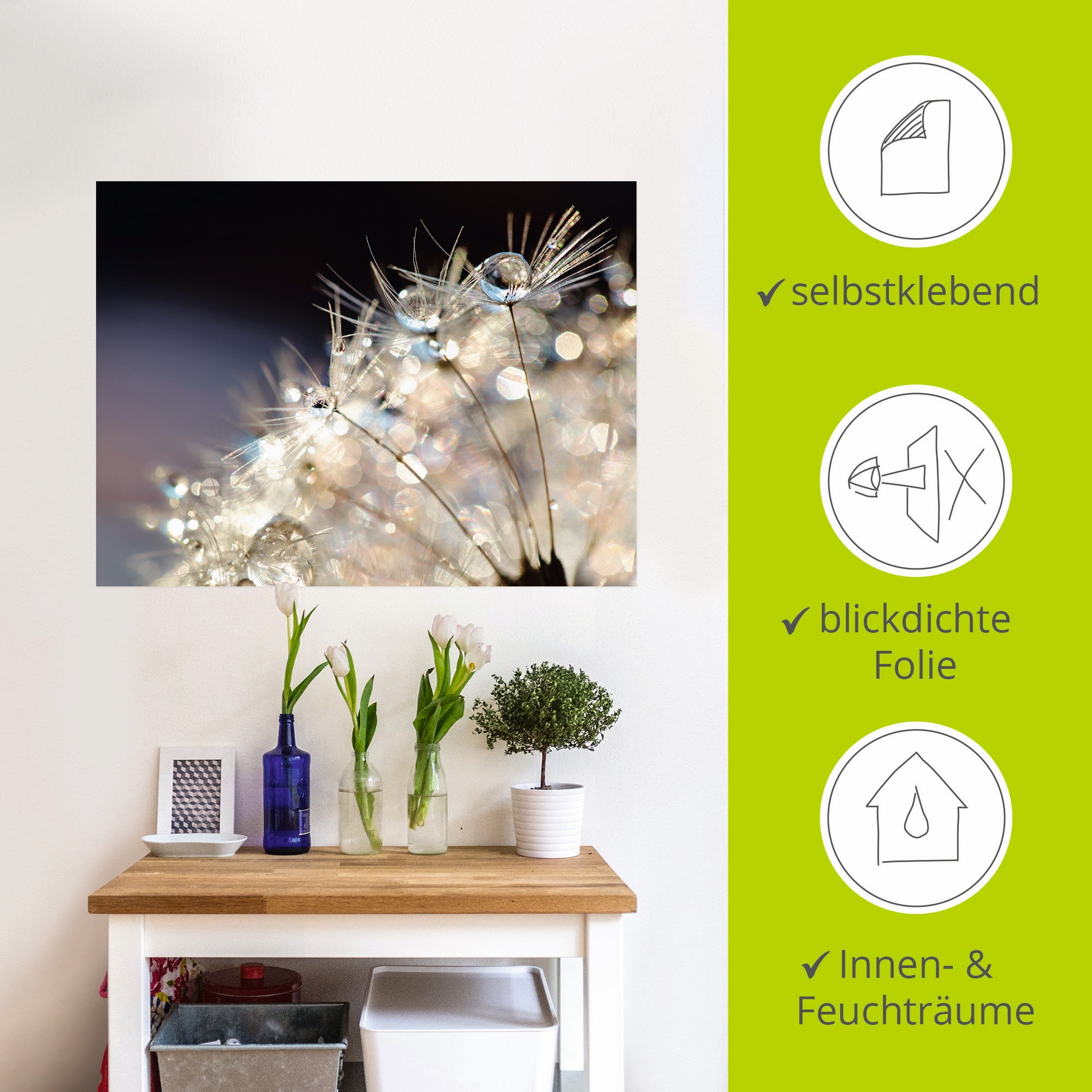 Artland Wandbild »Pusteblume Fantasie«, Blumen, (1 St.), als Alubild, Outdoorbild, Leinwandbild, Poster, Wandaufkleber