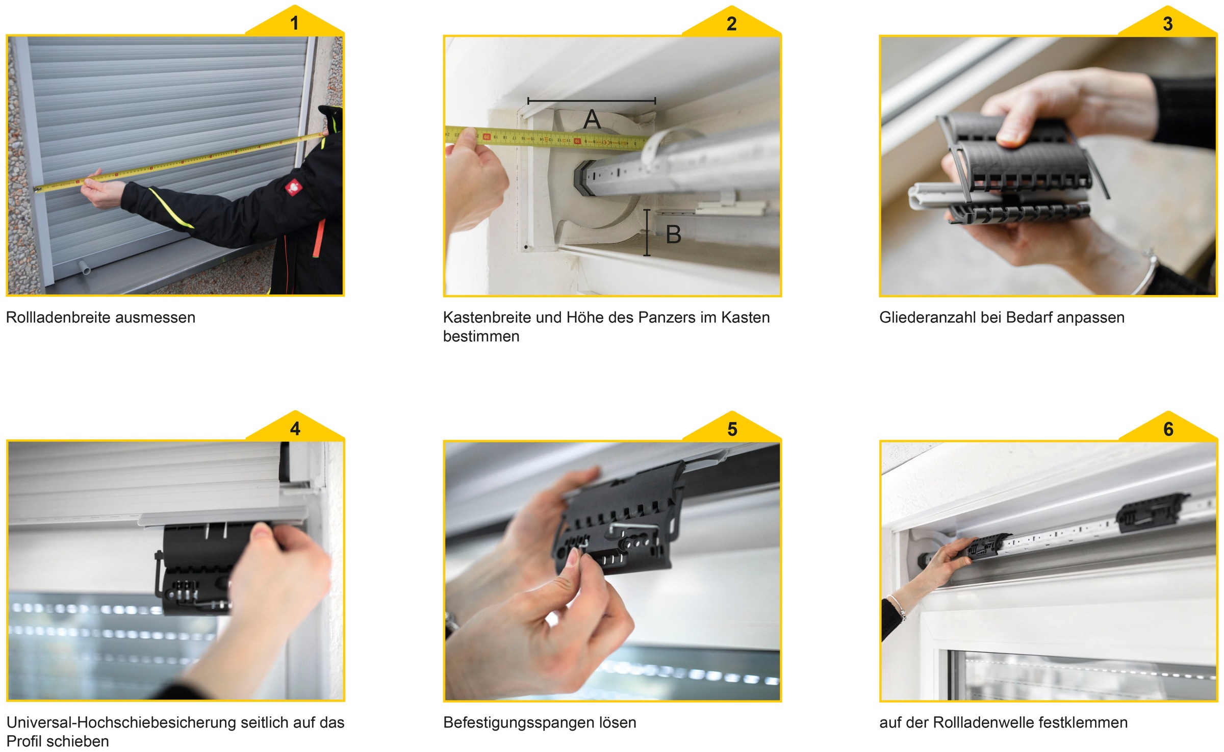 SCHELLENBERG Rollladensicherung »Universal Hochschiebesicherung, feste Wellenverbinder«, (Set, 2 tlg.), Rollladen-Sicherung, System Mini und Maxi, einbruchshemmend