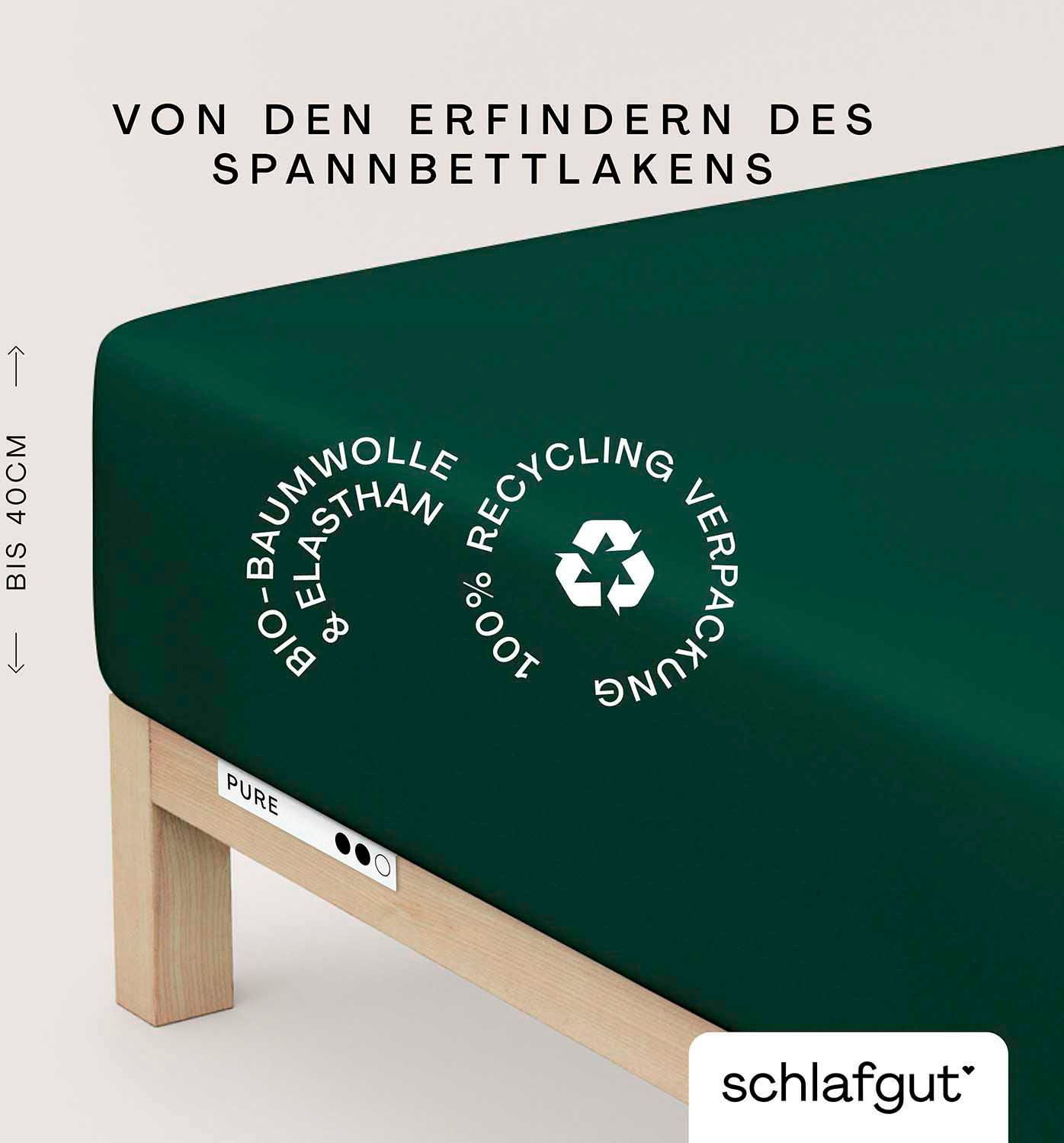 Schlafgut Spannbettlaken »PURE BOXSPRING in Gr. 90x200, 140x200 oder 180x20 günstig online kaufen