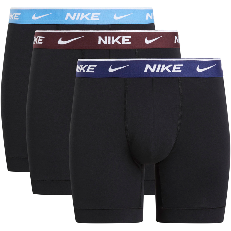 NIKE UNDERWEAR Boxershorts »BOXER BRIEF 3PK« Packung, 3er, 3 Stk. tlg., mit NIKE Logo-Elastikbund BLK - UNI BE/ BE VOD/ BURG CRUSH WB XL (52) XL...