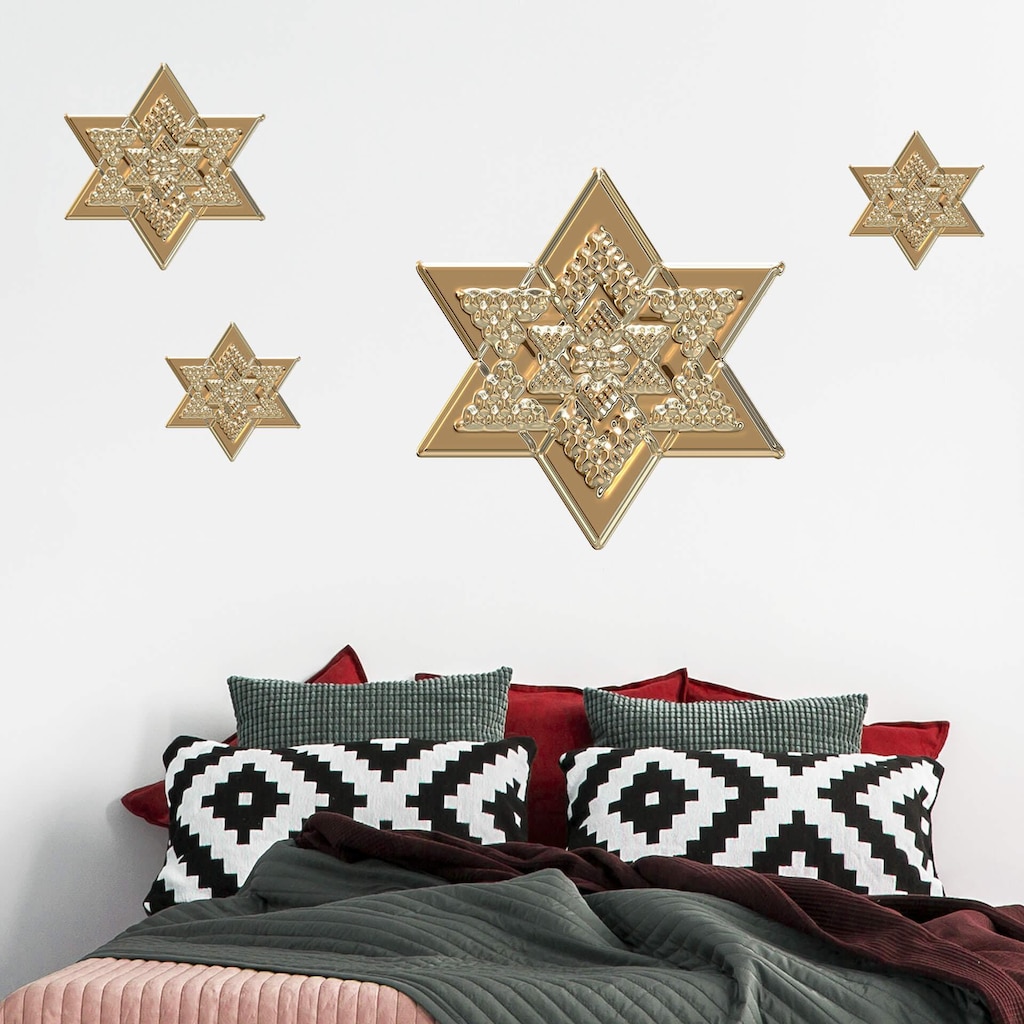 Wall-Art Wandtattoo »Metallic Star Goldoptik Stern«