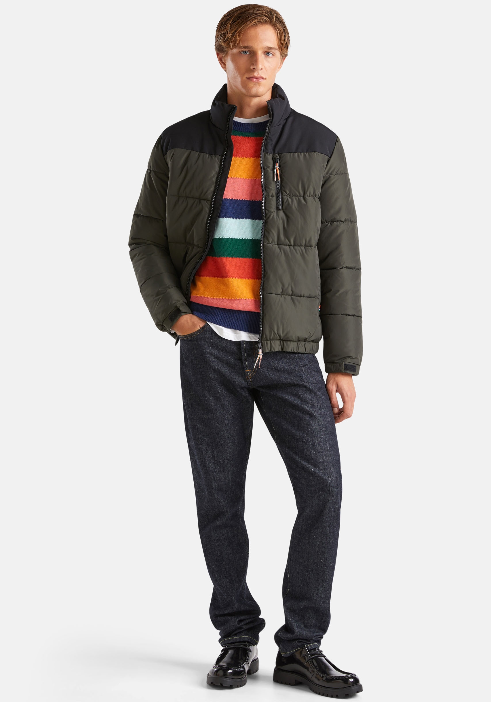 United Colors of Benetton Steppjacke, mit kontrastfarbenen Einsatz