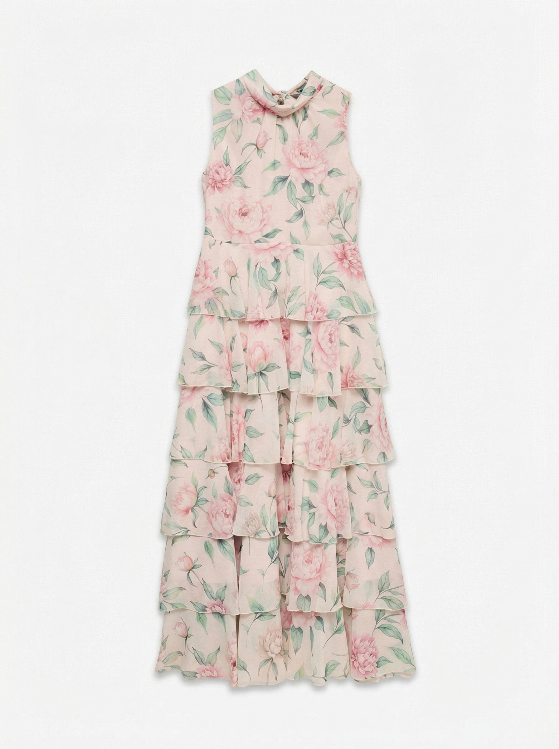 Vero Moda Maxikleid »VMFELICIA SL HIGHNECK RUF MAXI DRESS EXP« Kunstfaser