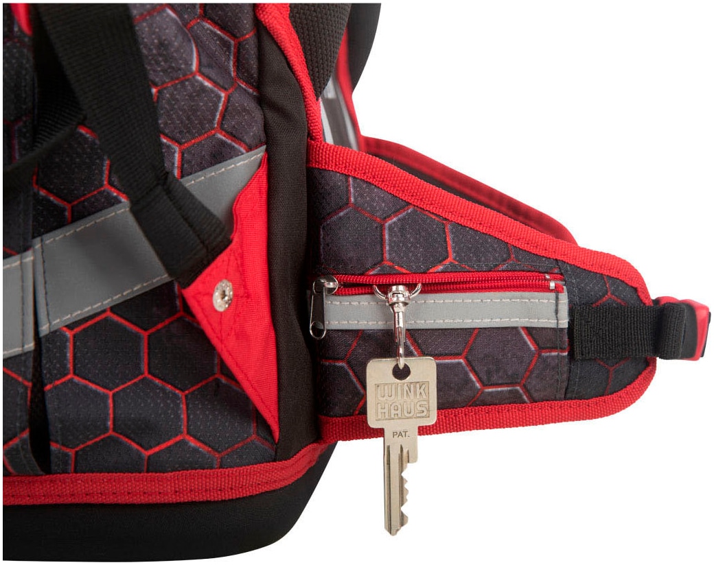 SCHOOL-MOOD® Schulranzen »Champion Pro« retroreflektierende Flächen mit LED-Patchy