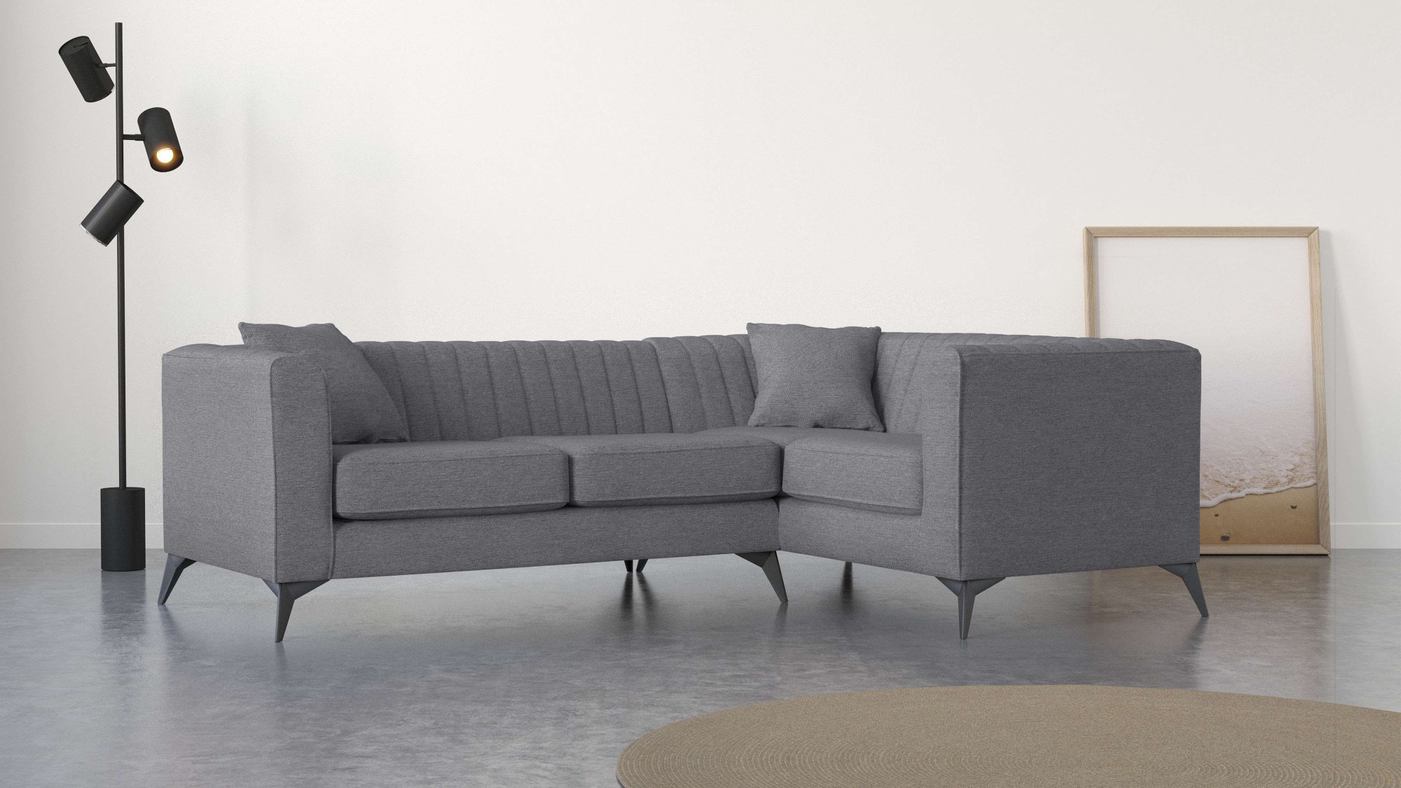 Places of Style Ecksofa »MATTHEW L-Form ideal für kleine Räume, Maße B/T/H: günstig online kaufen