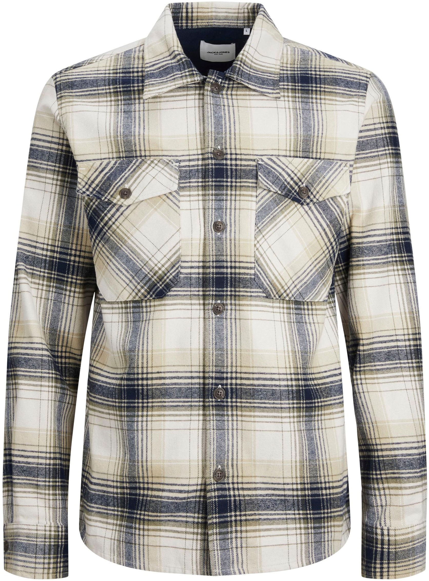 Jack & Jones Langarmhemd »JJEEDDIE OVERSHIRT LS NOOS«