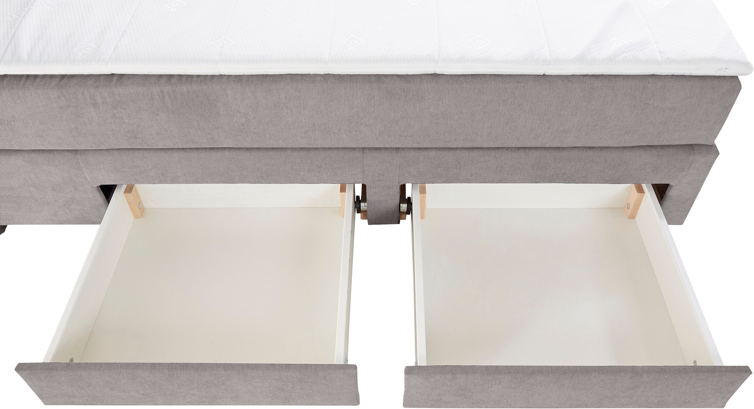 INOSIGN Boxbett »Luan«, Schubkästen, LED-Beleuchtung und Topper, in Breite 120 cm und 180 cm