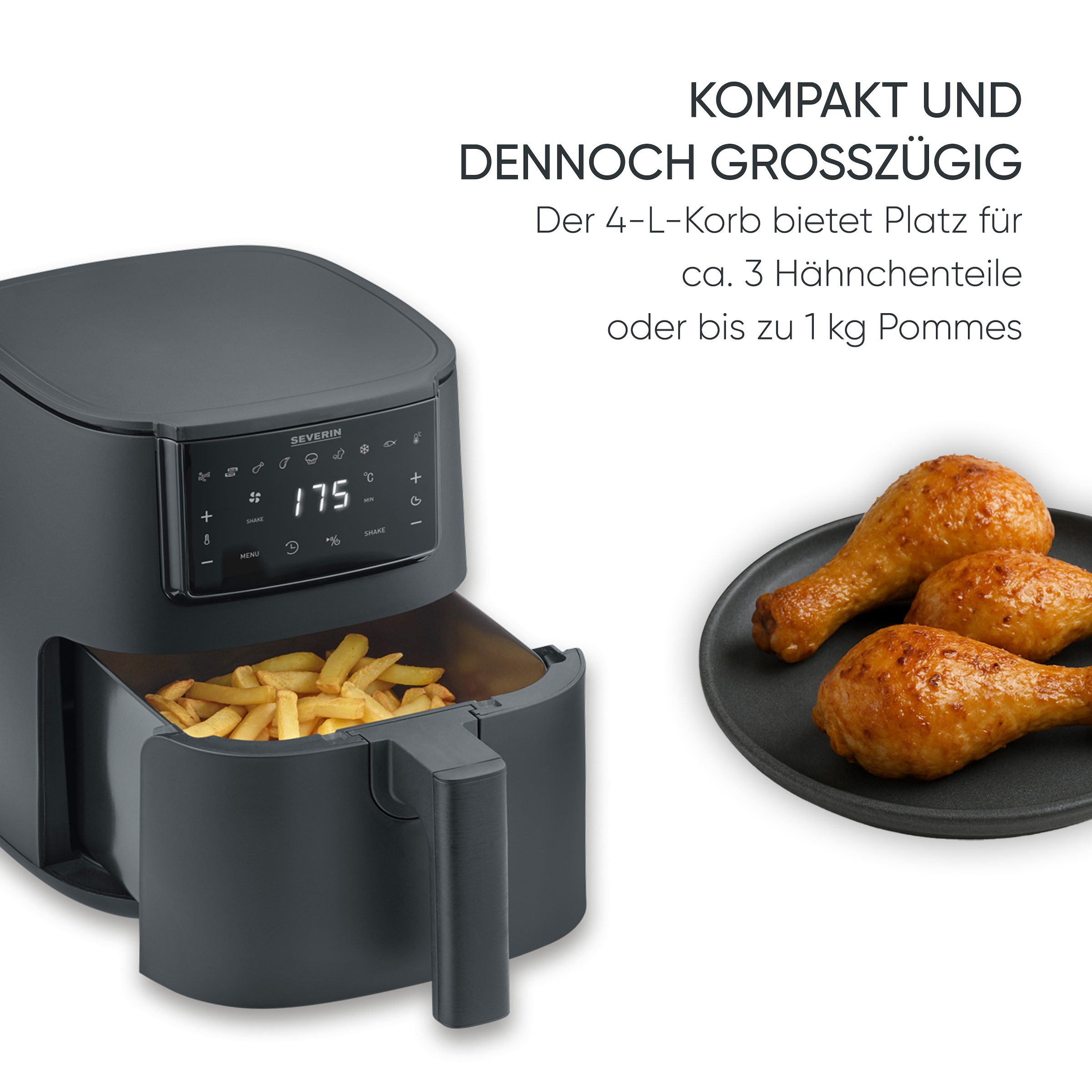 Severin Heißluftfritteuse »FR 2461  4 l "Single"« 1300 W