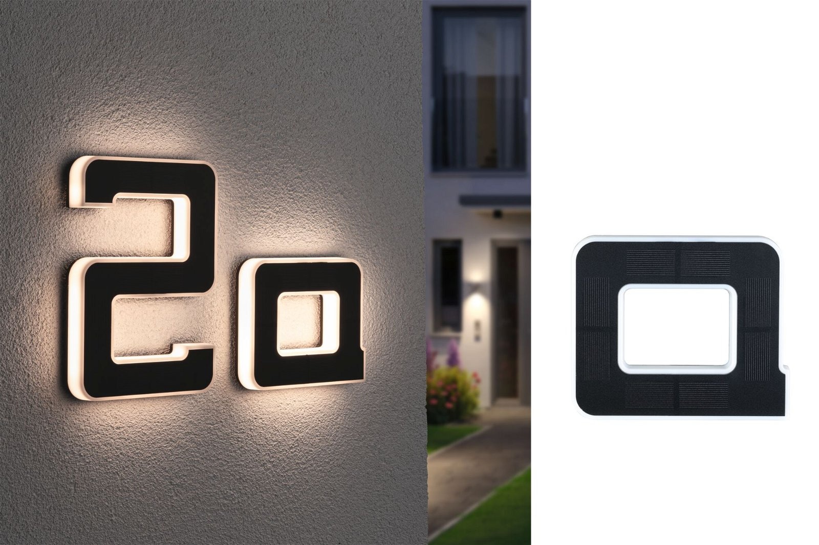 Paulmann LED Außen-Wandleuchte »Solar Hausnummer« günstig online kaufen