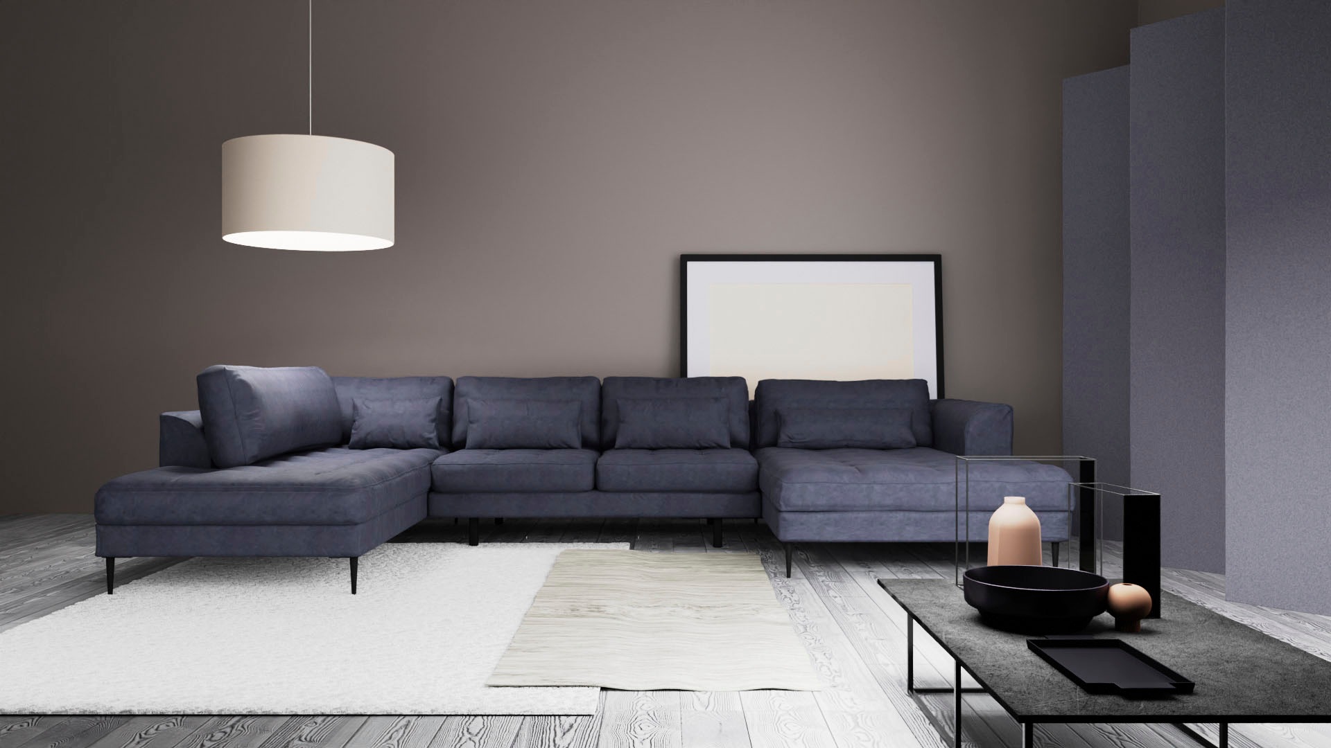 TRENDMANUFAKTUR Wohnlandschaft »Luzi, gemütliches Sofa, extra viel Platz, v günstig online kaufen