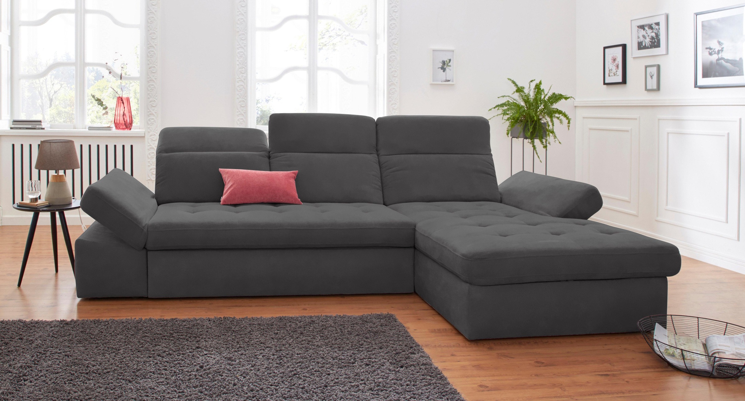 sit&more Ecksofa »Stardust L-Form«, wahlweise mit Bettfunktion und Bettkasten