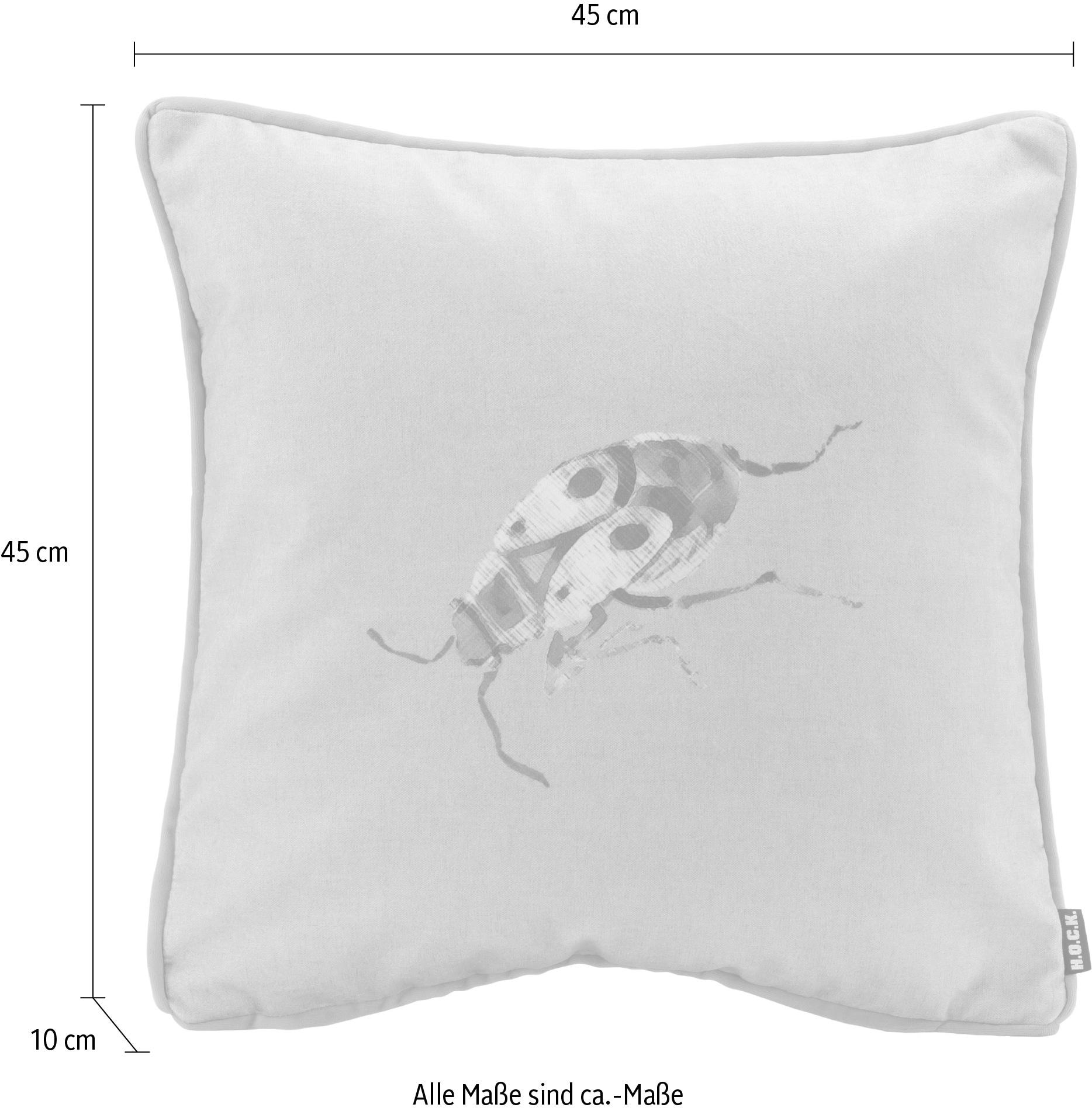 H.O.C.K. Dekokissen »Feuerwanze«, changierender Samt, Kissenhülle mit Füllu günstig online kaufen