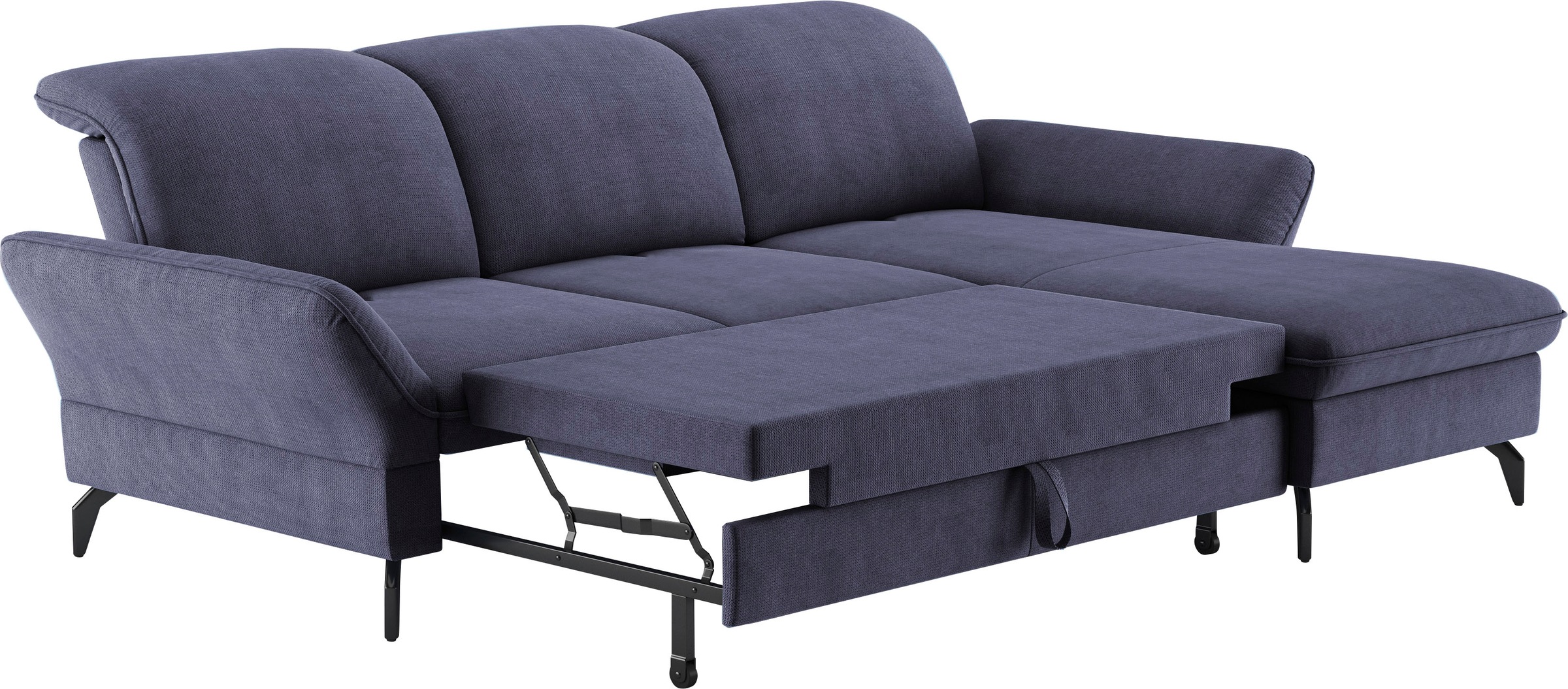 sit&more Ecksofa »Leandro L-Form«, Wahlweise mit Bett-, Kopfteil - und Armlehnfunktion, sowie Bettkasten