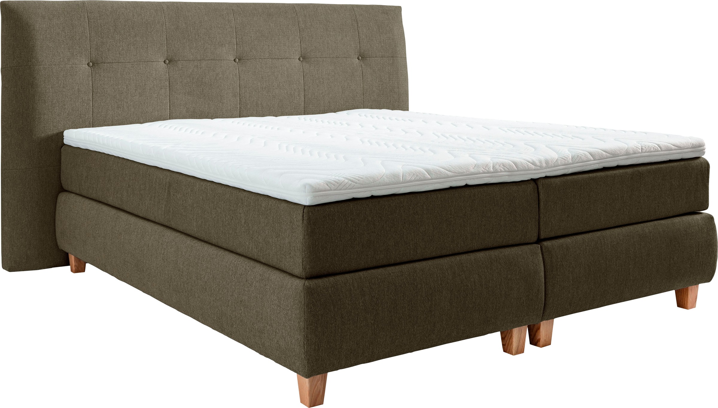 alina Boxspringbett »Luella«, ADA trendline Boxspringbett, inkl. Matratze und Viscoschaum-Topper