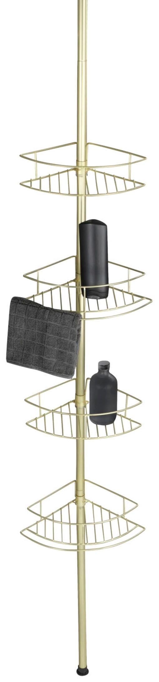 WENKO Teleskopregal »Dolcedo«, Eckregal mit 4 Ablagen, höhenverstellbar 65-275 cm