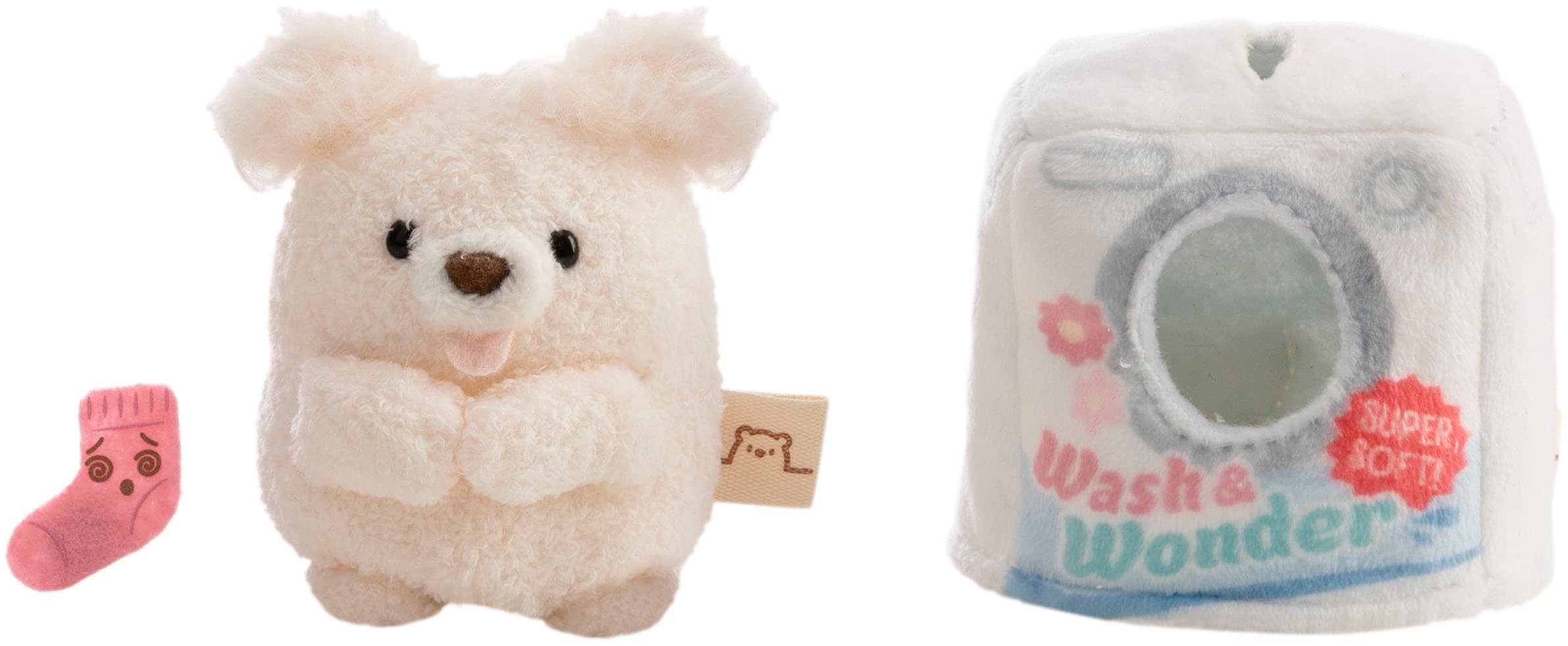 Nici Kuscheltier »mymochi, Set Hund Washy 8cm mit Socke & Waschmittelbox Kostüm« in Geschenkbox