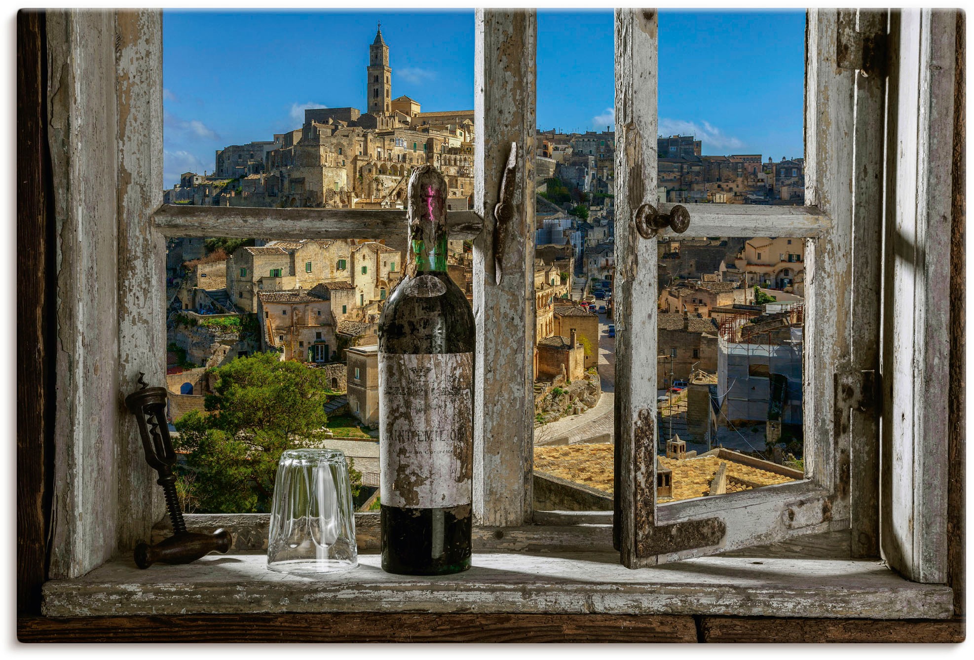 Artland Wandbild »Blick aus dem Fenster Matera, Italien« Fenster & Türen 1 günstig online kaufen