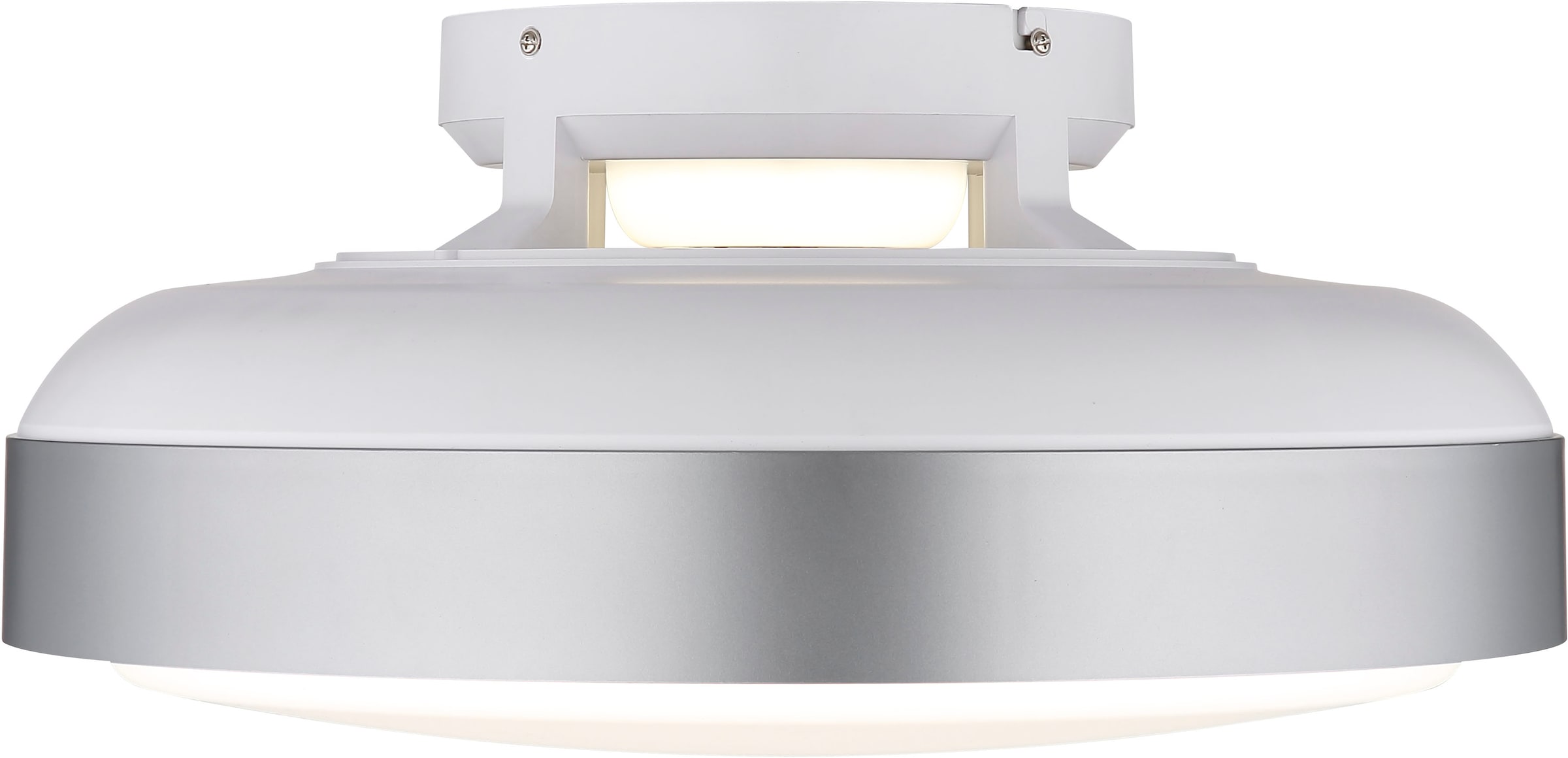 GLOBO LIGHTING Deckenleuchte »CARNEY« LED-Modul 1 Stk. warmweiß - kaltweiß Ventilator opal kühlen-heizen silber CCT 2700-6500K Wohnraumventilator