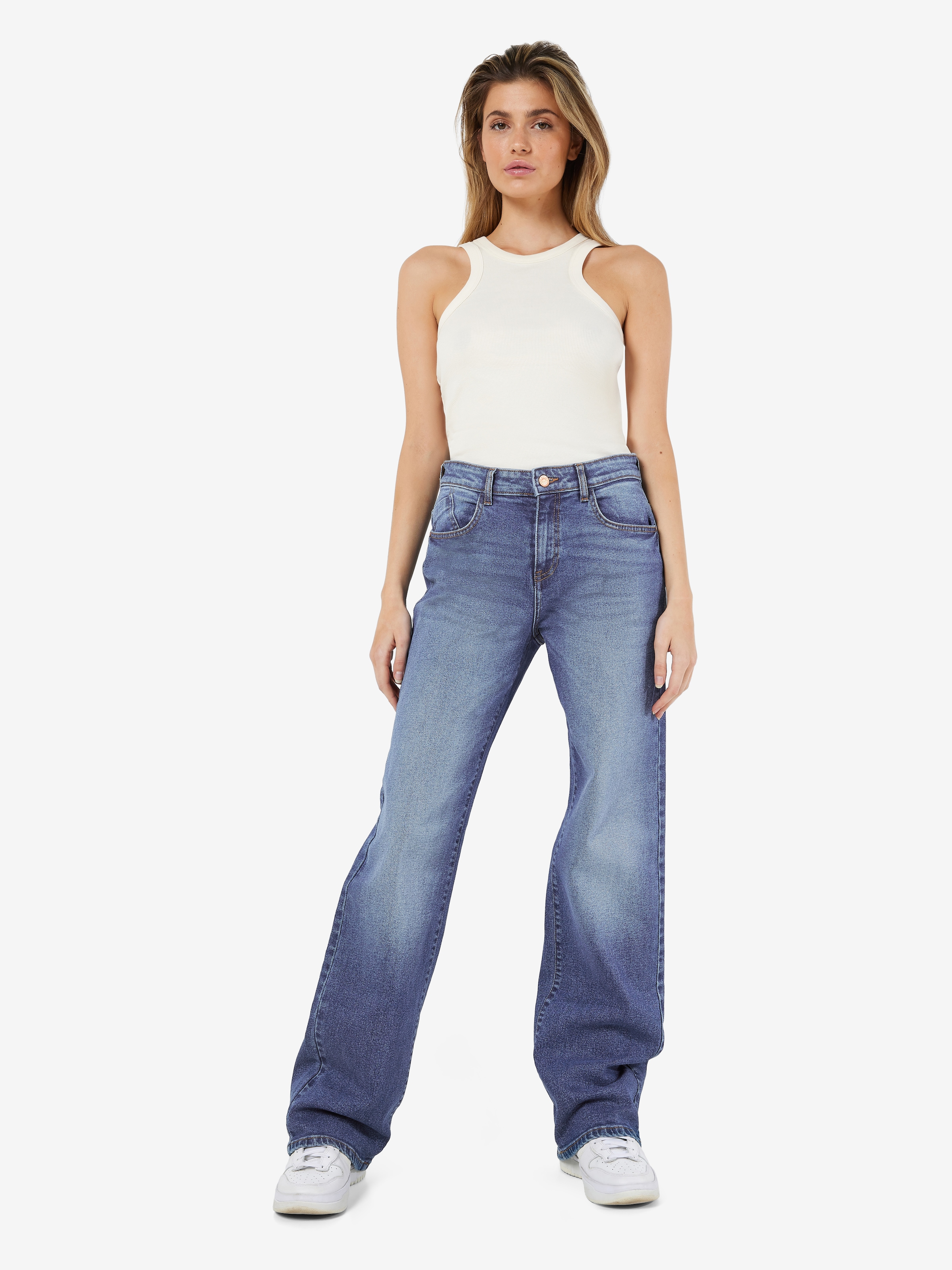 Noisy may Weite Jeans »NMYOLANDA NW WIDE JEANS AZ308MB FWD NOOS«, extra lang