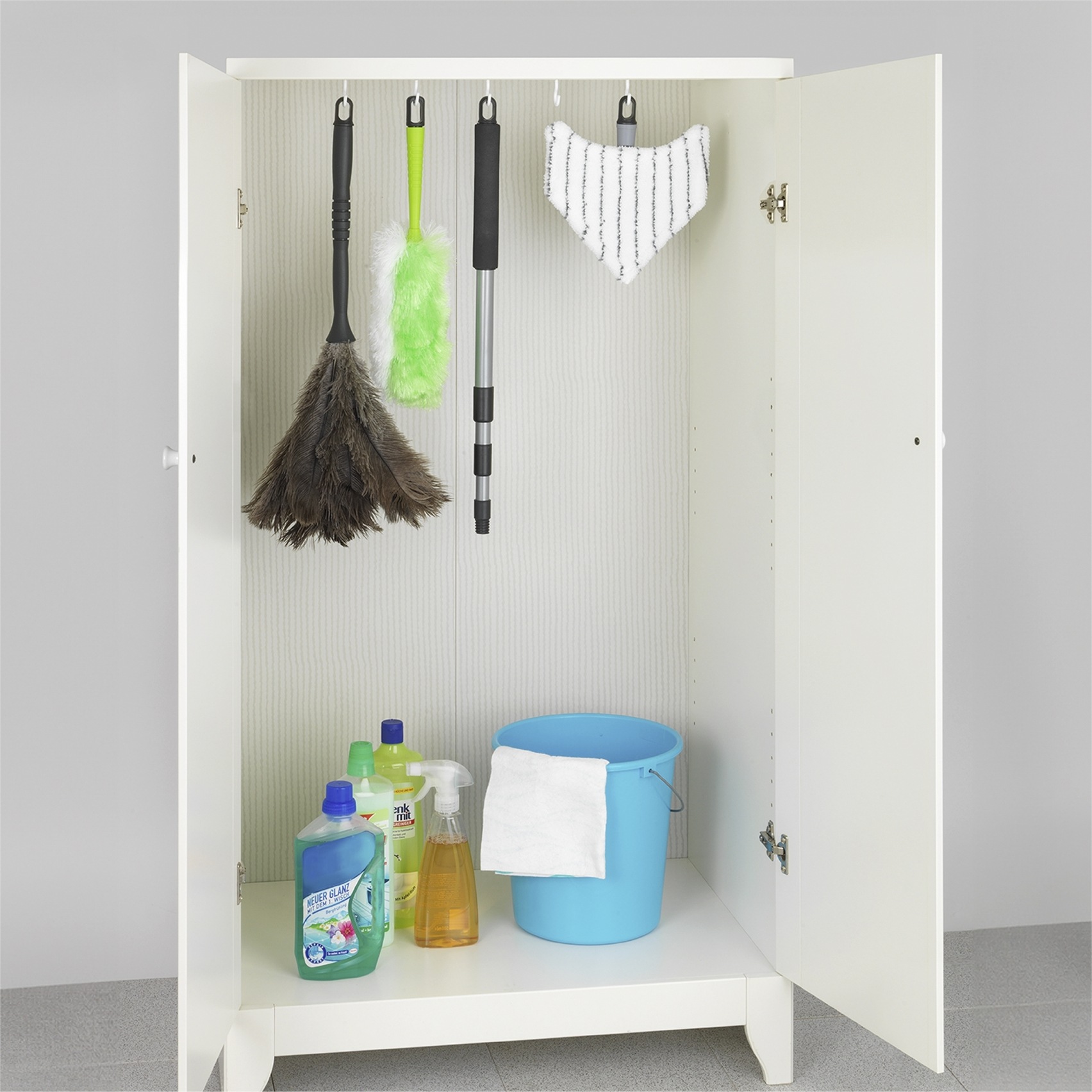 Maximex Bodenwischer-Set »Multiflex-Wischer inkl. Teleskopstiel«, (Set, 5 St.), für Fliesen, Fenster und Böden, mit Aufhangöse