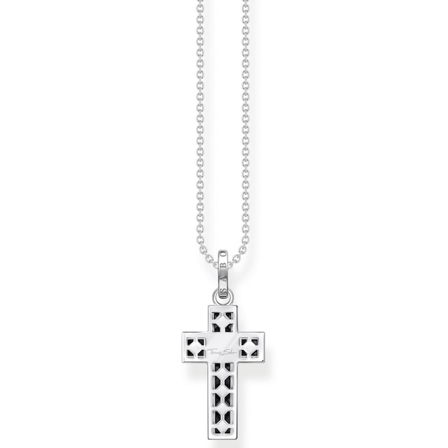 THOMAS SABO Kreuzkette »Kreuz, KE2166-051-14-L45V, KE2166-477-7-L45V,  KE2166-643-11-L45V«, mit Glas-Keramik Stein, Korund (synth.), Zirkonia ( synth.) online bestellen