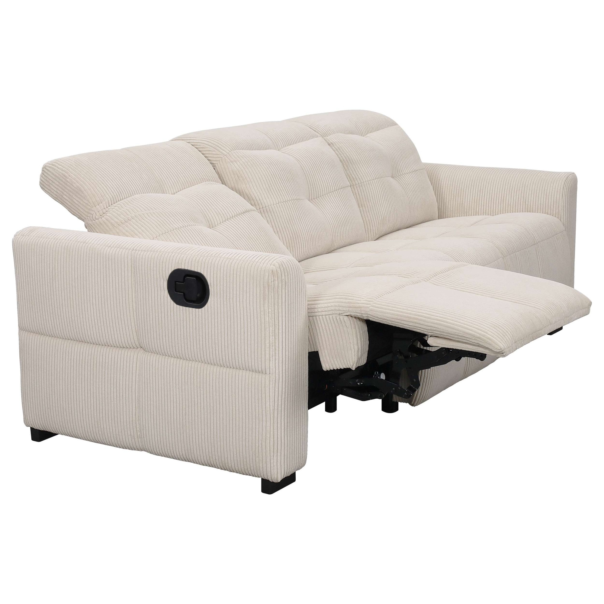 OTTO home 3-Sitzer »CAARLA Cord, Sofa, 224 cm, man. oder elektr. Relaxfunktion (USB-A/C)« mit USB-A und USB-C bei elektrischer Ausführung, Kopfteilverstellung