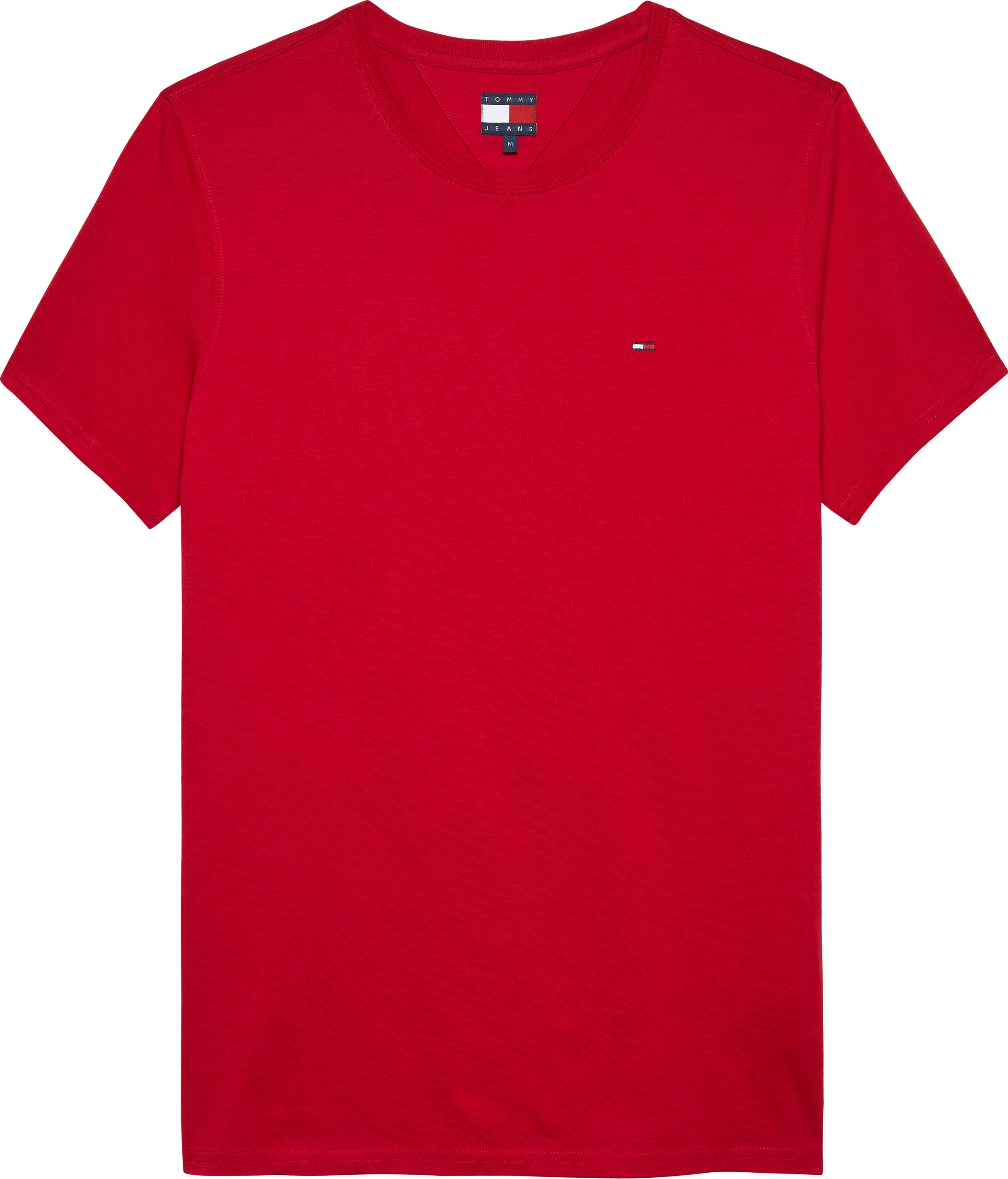 Tommy Jeans T-Shirt »TJM ESSENTIAL SOLID TEE«, mit Rundhalsausschnitt und dezenter Logo-Flag