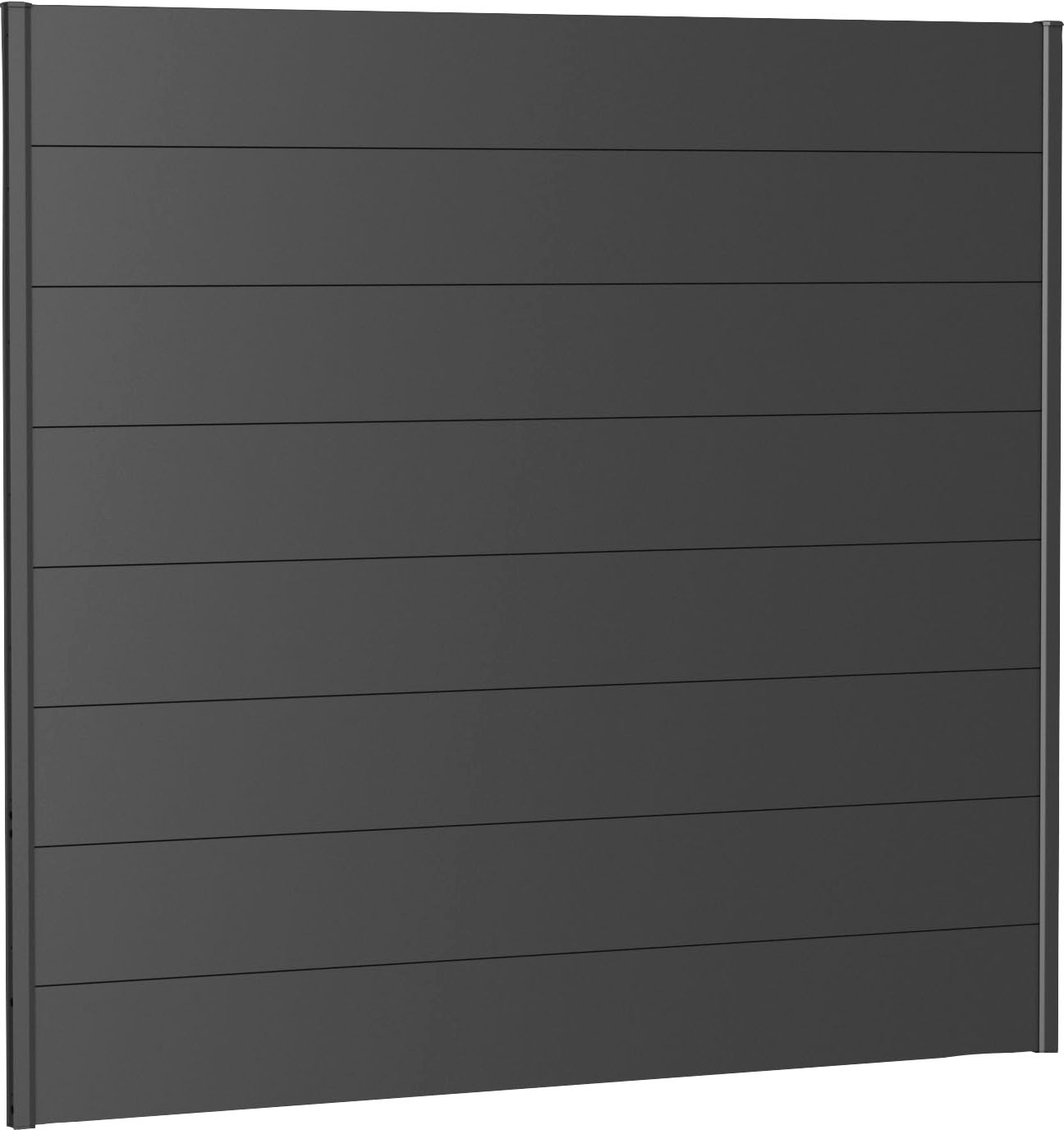 Bild von Biohort Sichtschutzelement, 8 Metall-Paneele und 2 Führungsschienen, LxH: 194x182 cm