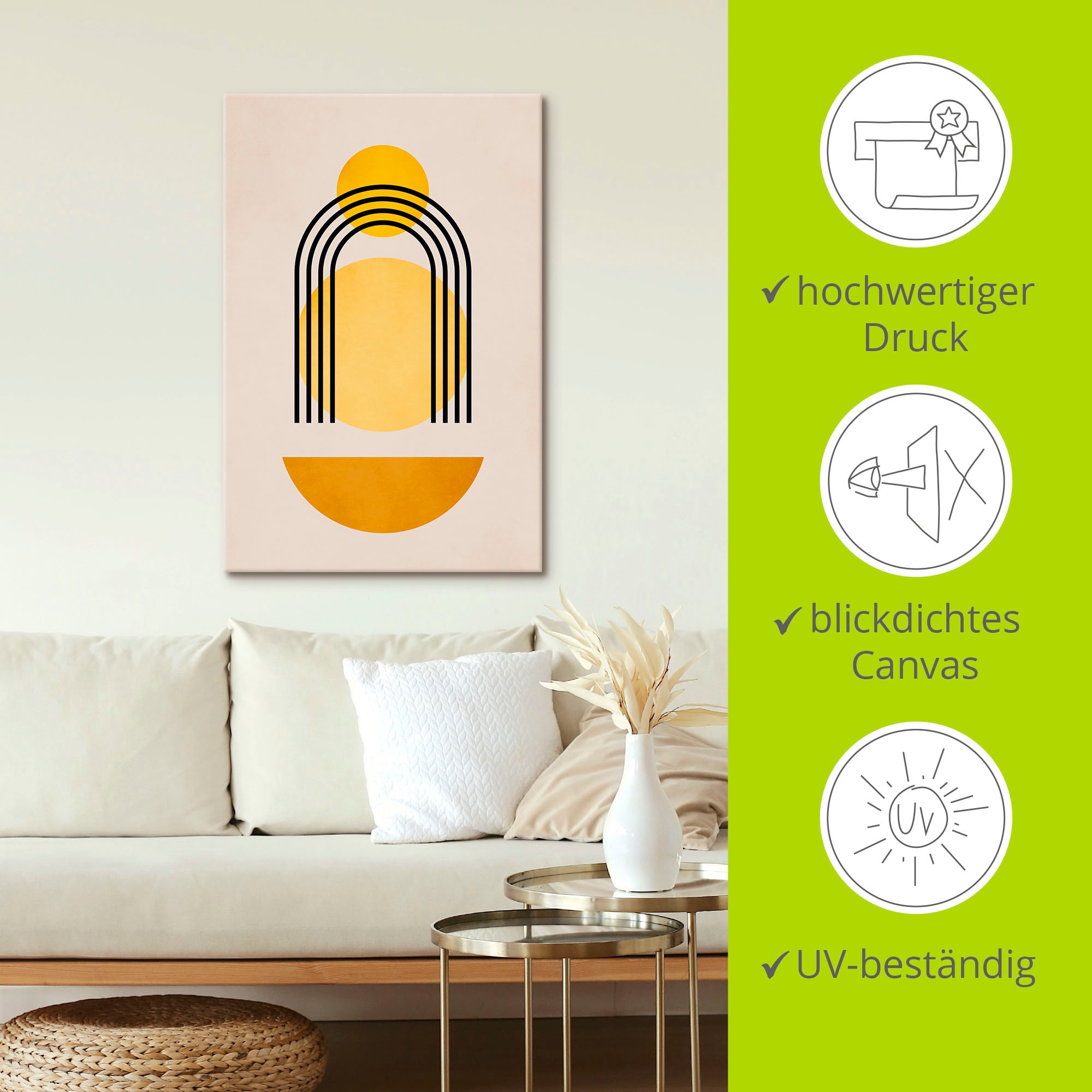 Artland Wandbild »Geometrica Nr. 5«, Muster, (1 St.), als Alubild, Leinwandbild, Poster, Wandaufkleber in verschied. Größen