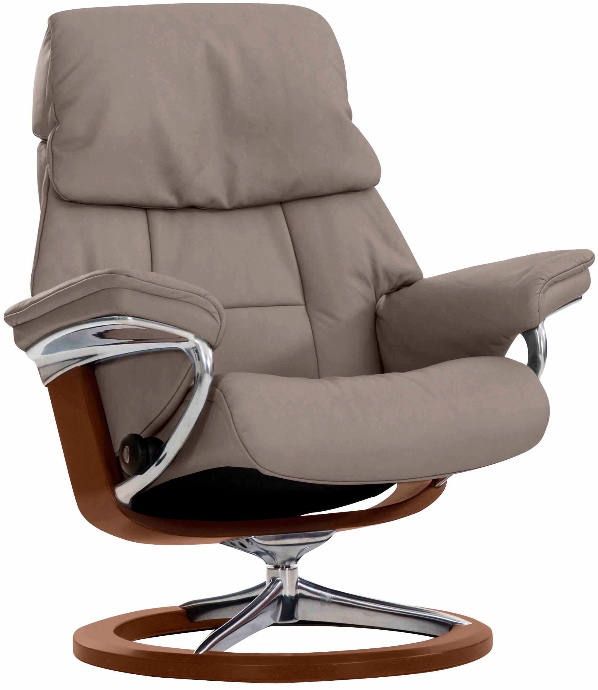 Stressless® Relaxsessel »Ruby« Set, Relaxsessel mit Hocker,  mit Signature Base, Größe L, Gestell Eiche, Wenge, Braun & Schwarz