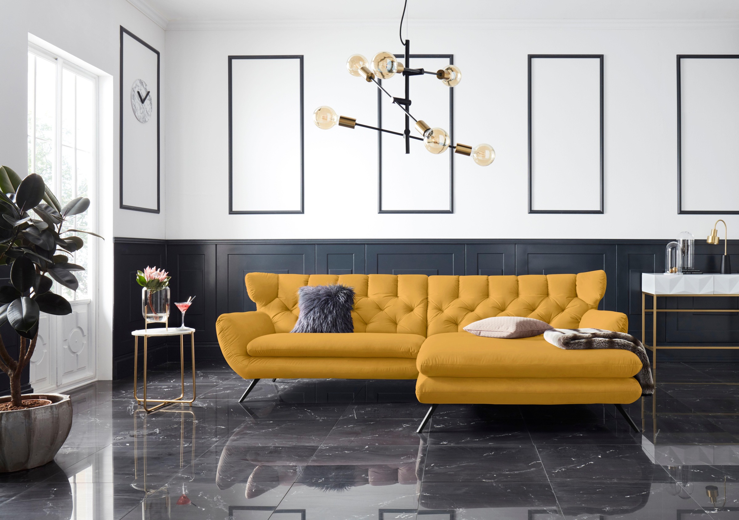 3C Candy Ecksofa »Beatrice Designsofa in moderner Retrooptik, bequem und ex günstig online kaufen