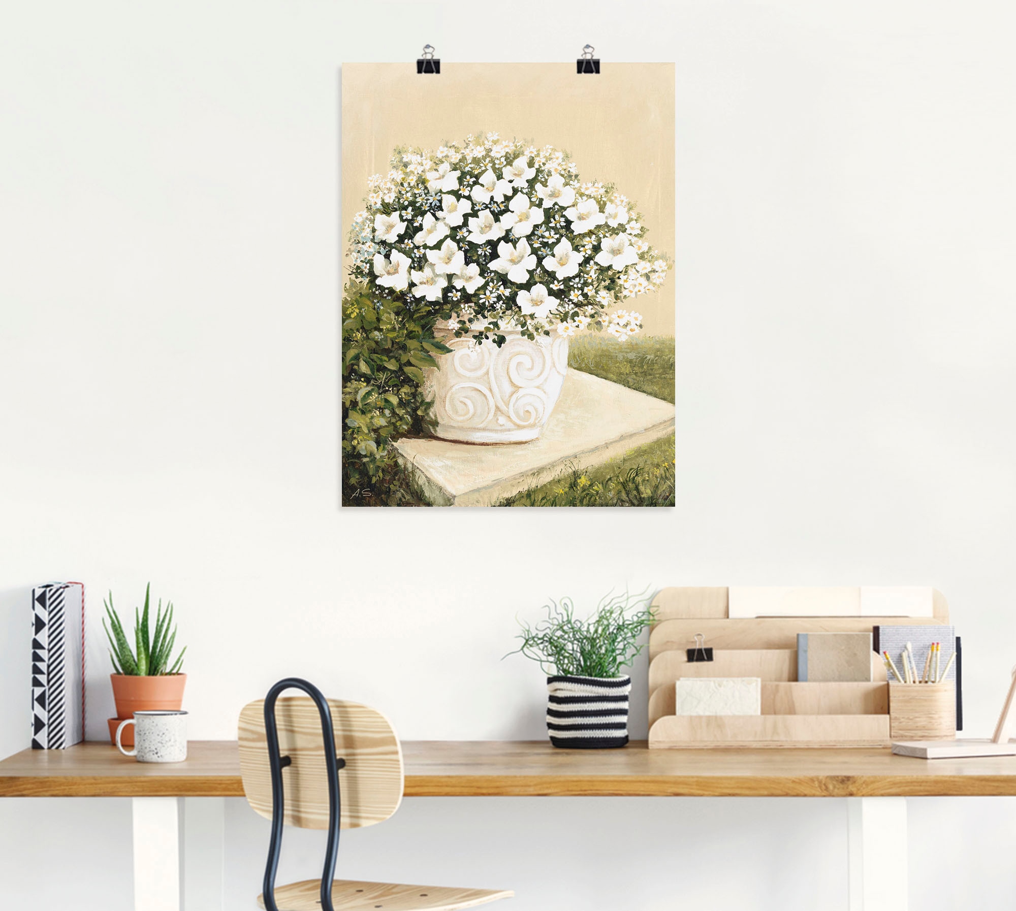 Artland Wandbild »Blumentopf I«, Blumen, (1 St.), als Alubild, Outdoorbild, Leinwandbild, Poster in verschied. Größen
