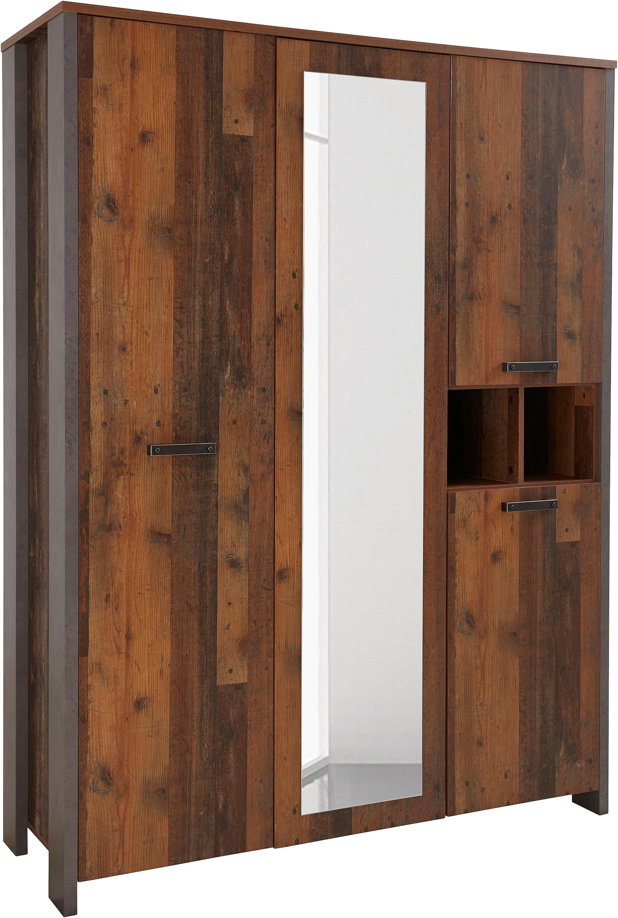 FORTE Kleiderschrank »Clif«, (Maße: B/H/T ca. 156x205x52 cm), mit Spiegelauflage