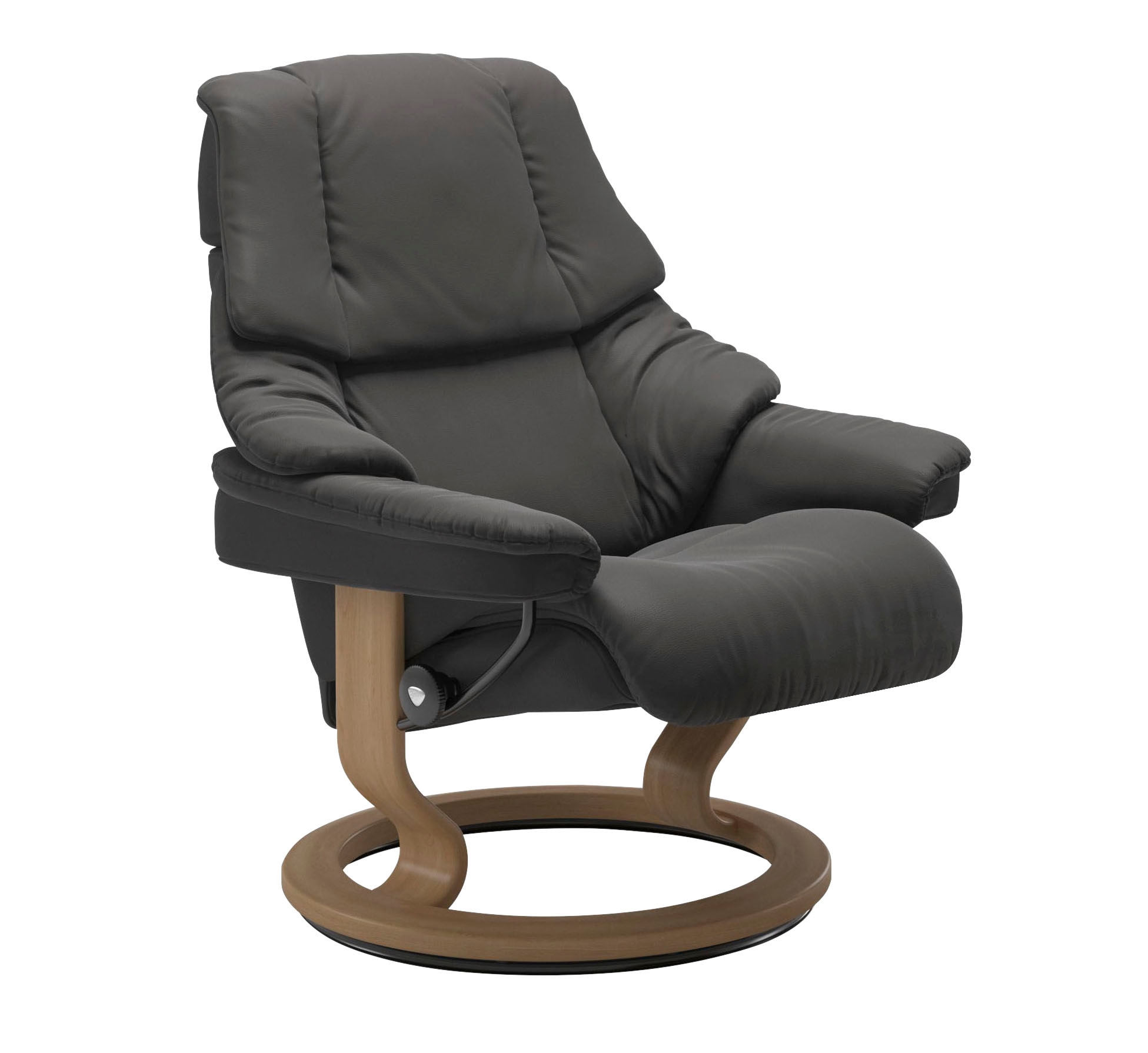 Stressless® Relaxsessel »Reno«, (Set, Relaxsessel mit Hocker), mit Hocker, mit Classic Base, Größe S, M & L, Gestell Eiche