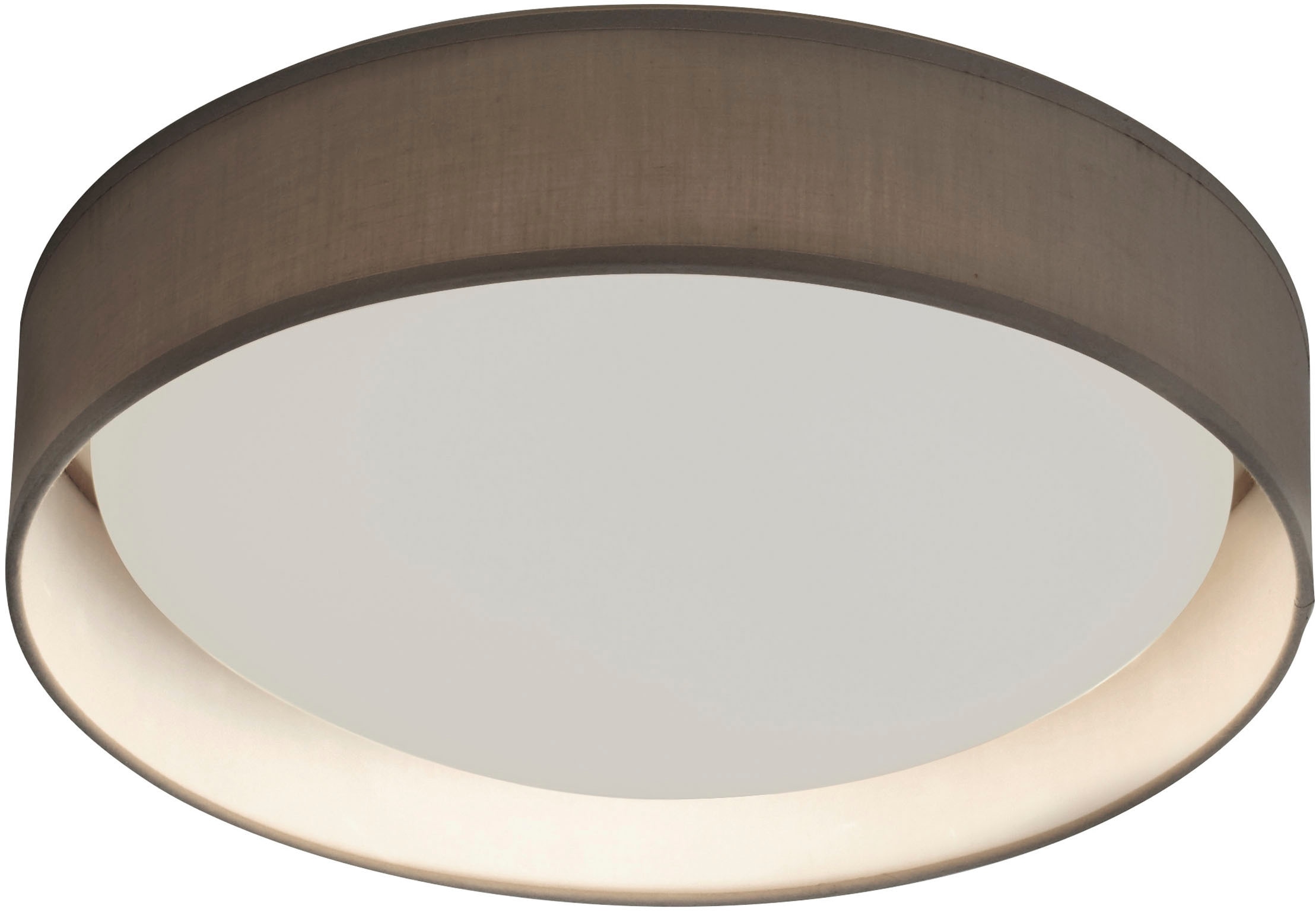 Searchlight Deckenleuchte »Gianna Flush - Grauer Stoff & Acryldiffusor« LED-Modul 1 Stk.