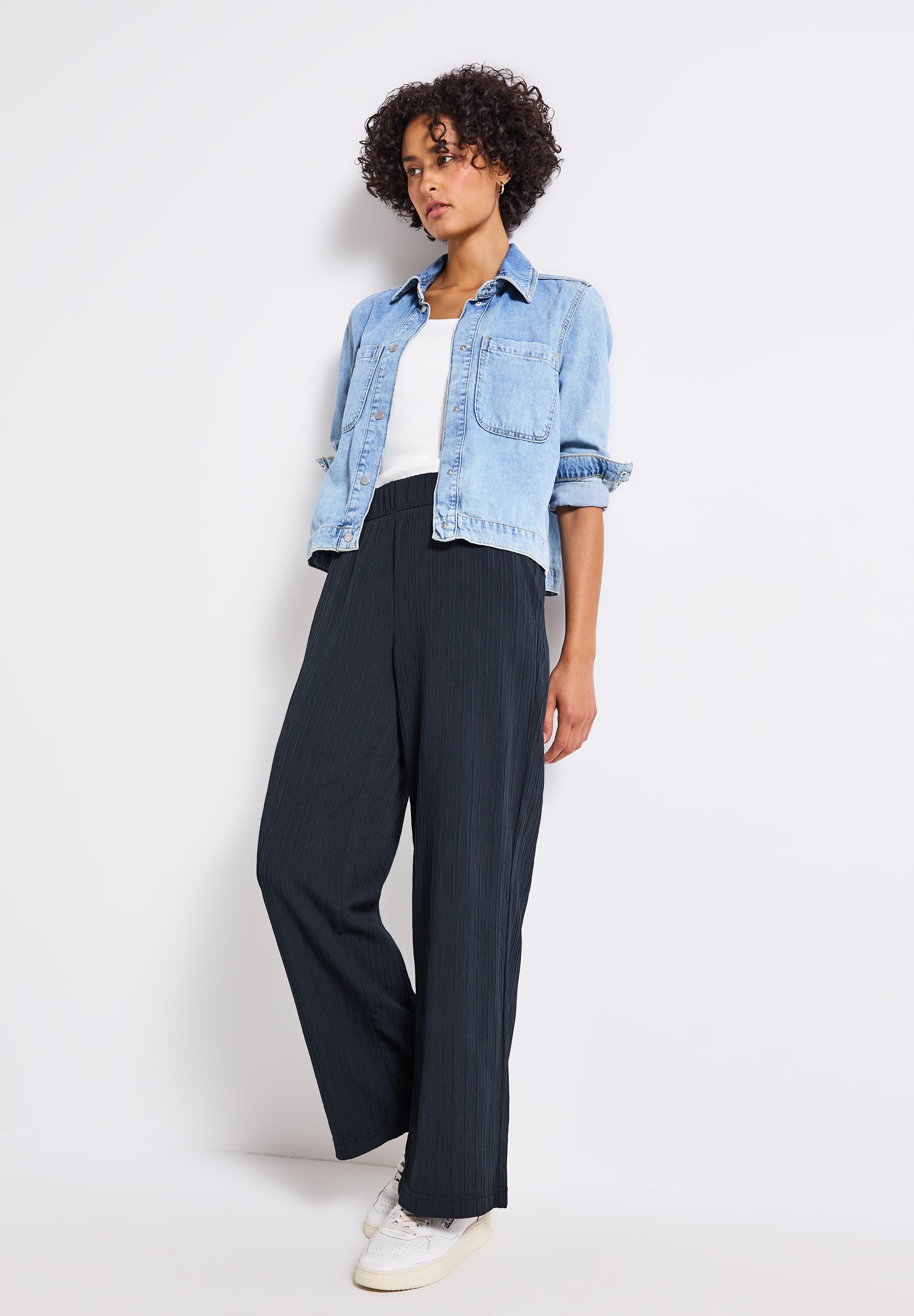 STREET ONE Stoffhose  Sommerhose mit elastischem Bund