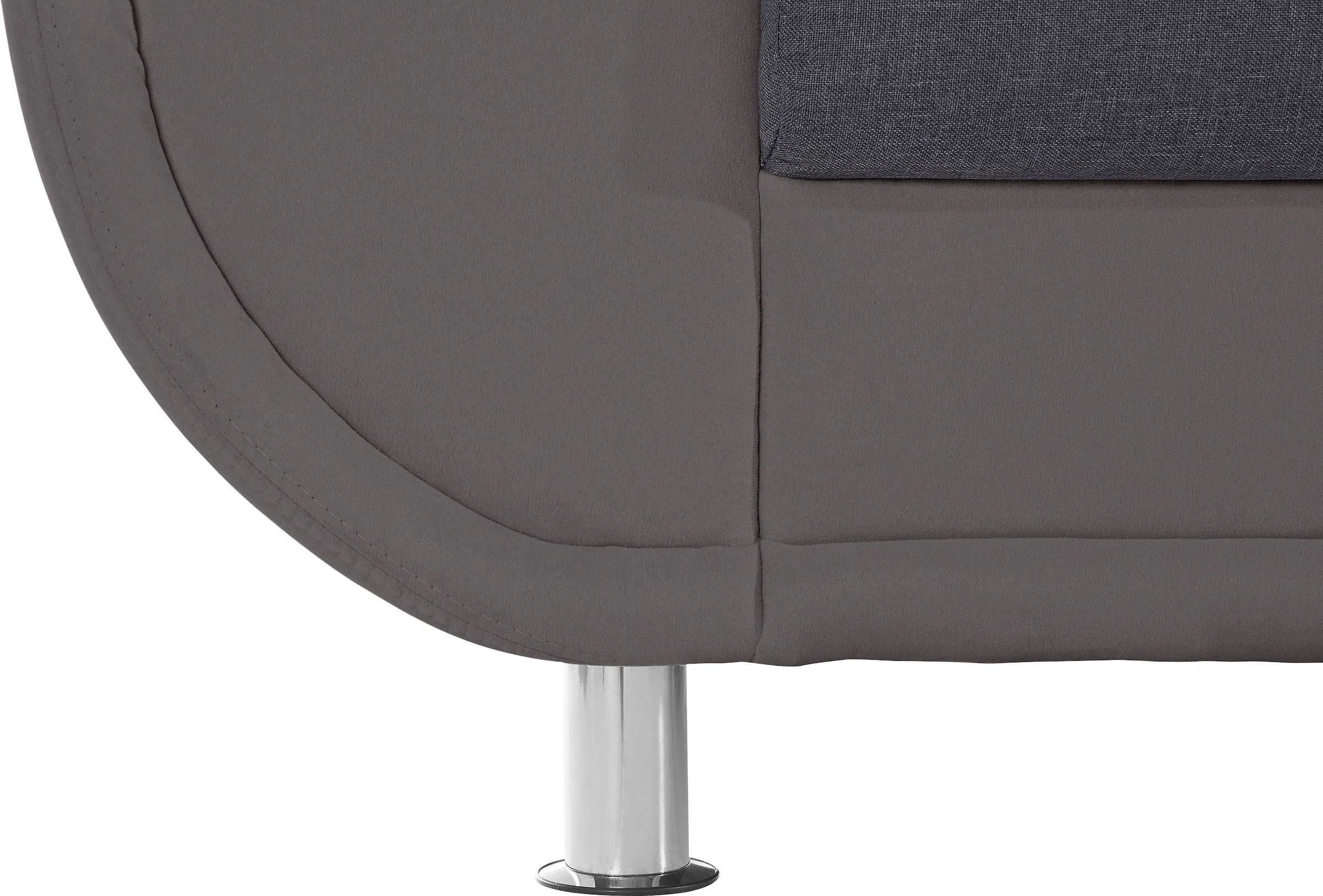 TRENDMANUFAKTUR 3-Sitzer »Rondo 3, zeitlos und modern, bequem, Materialmix, Breite 207cm« wahlweise mit Federkern, extrabreite Armlehnen zum Relaxen