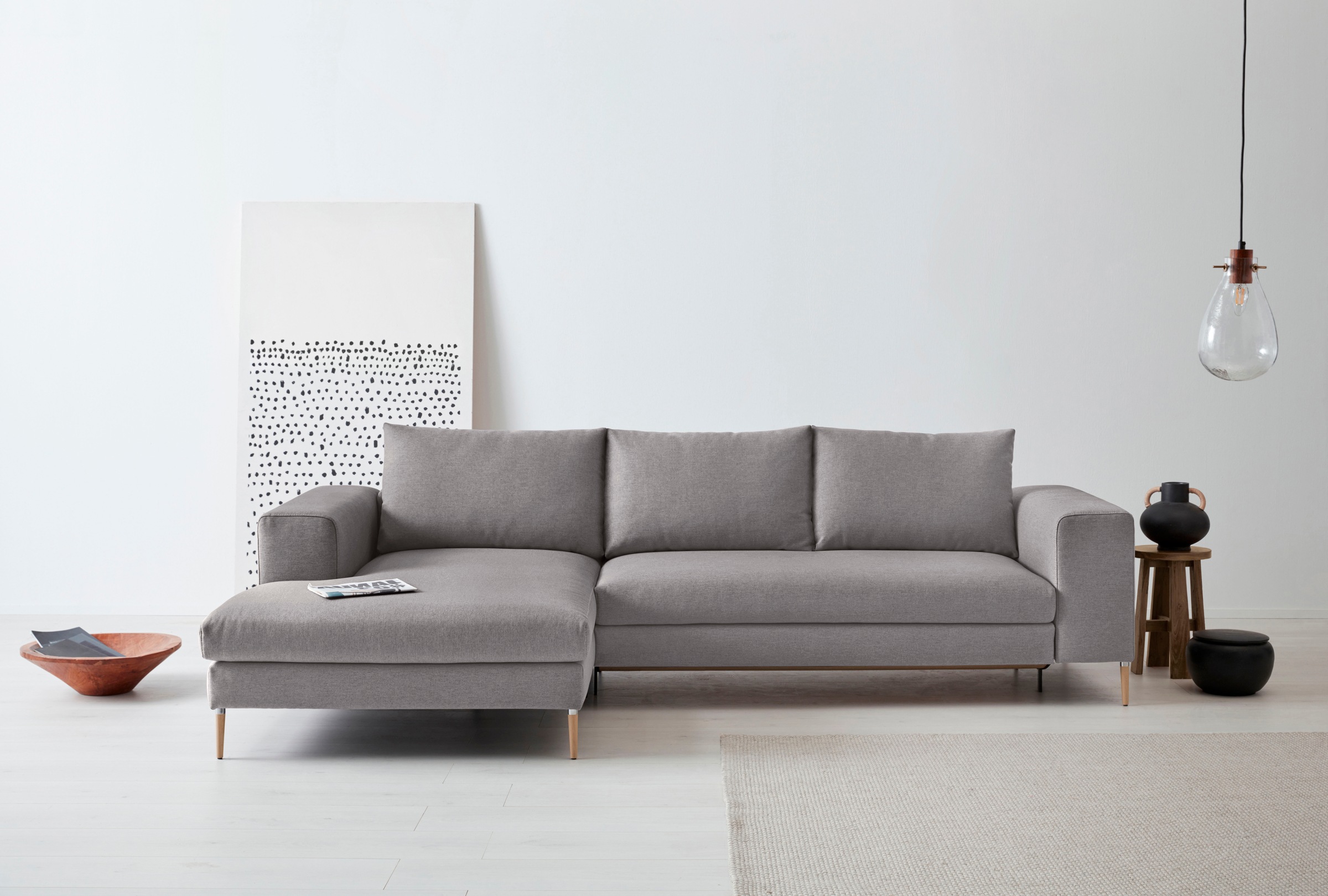 OTTO products Polsterecke »Finnja, softer, legerer Sitzkomfort, bequem, zeitloses Design, L-Form«