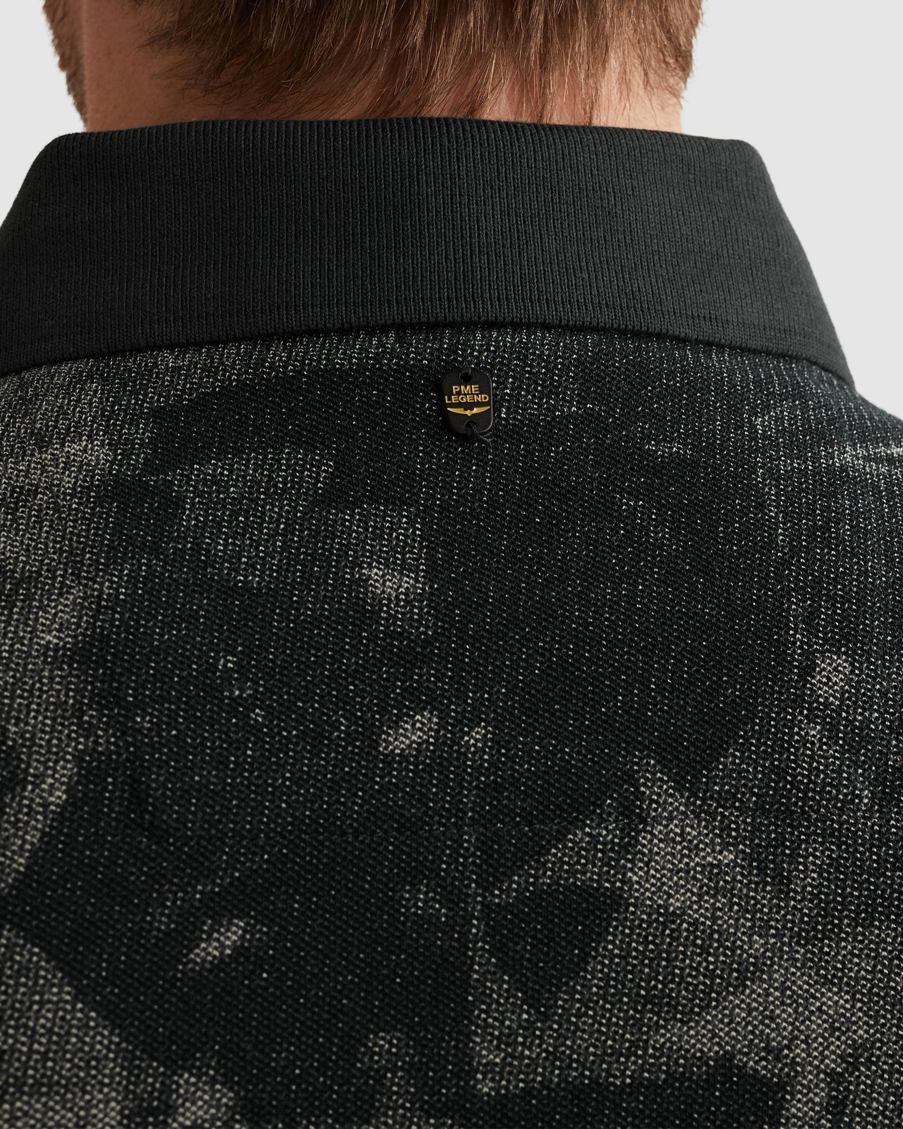 PME LEGEND Poloshirt »Short sleeve polo printed two tone pique« mit Logo Stickerei