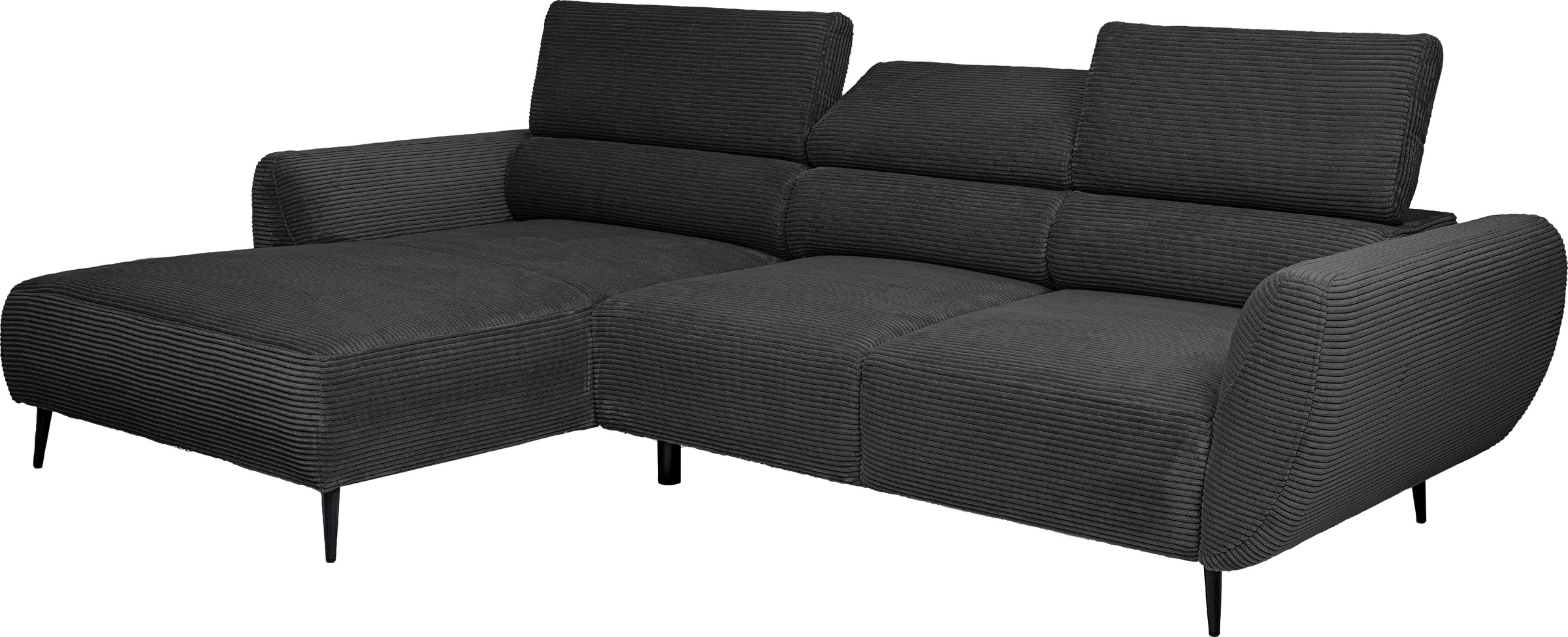 WERK2 Ecksofa »Alisson, mit elektrischer Sitztiefenverstellung, L-Form, Breite 277 cm«, Alisson – flexibler Komfort mit modernem Design und smarten Details.