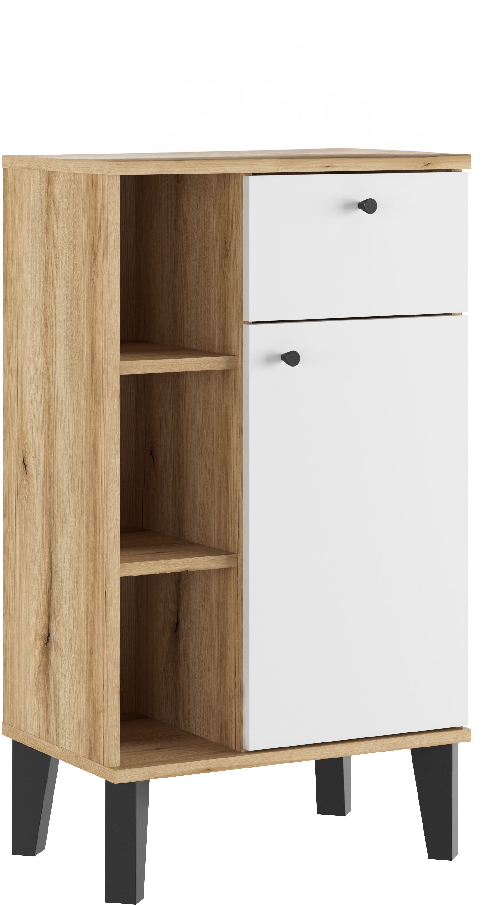 INOSIGN Midischrank "Oslo, Badschrank mit Knopfgriff, Schrank im skandinavi günstig online kaufen