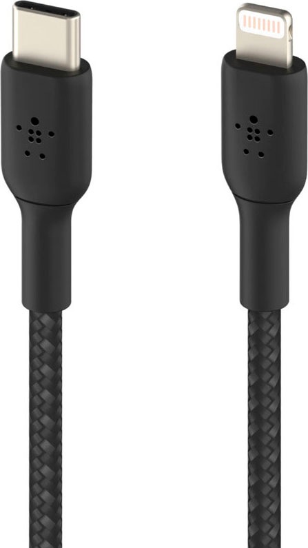 Belkin Smartphone-Kabel »Lightning/USB-C Kabel ummantelt mfi 1m«, Lightning-USB-C, 100 cm