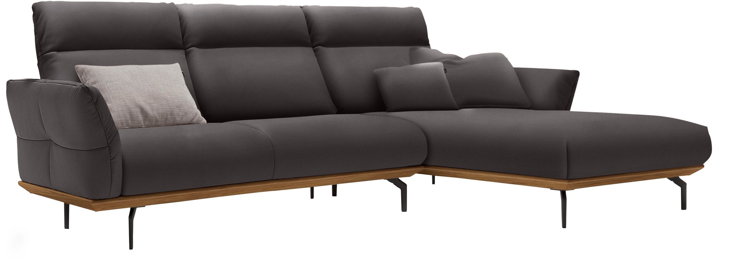 Creation BY ROLF BENZ Ecksofa »CR.460« Sockel in Nussbaum, Winkelfüße in Um günstig online kaufen