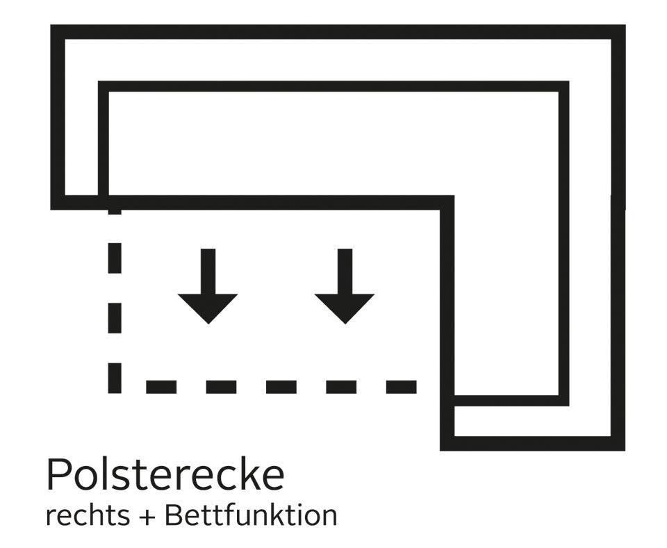 Home affaire Ecksofa »Boccaccio L-Form«, mit Federkern, incl. Kopfteilverstellung, wahlweise Bettfunktion